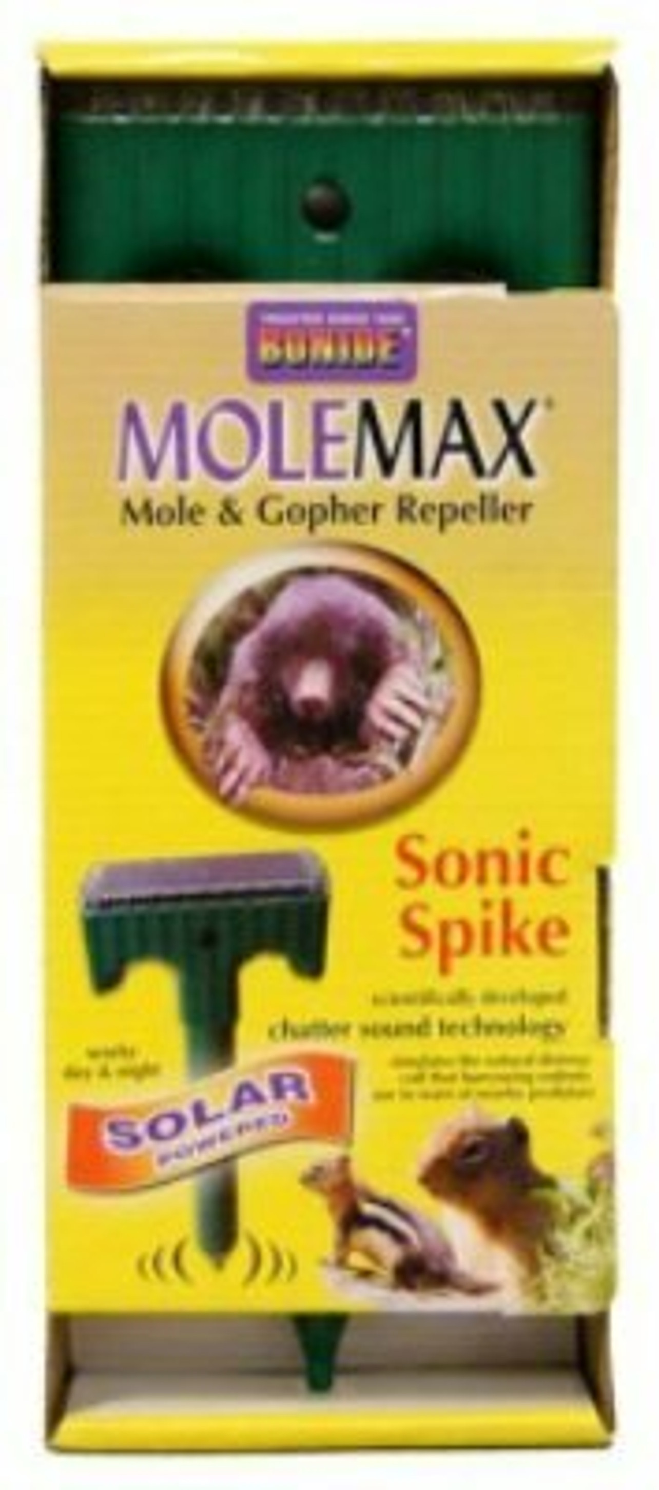 Bonide Products 61119 Molemax Solar Powered Sonic Spike