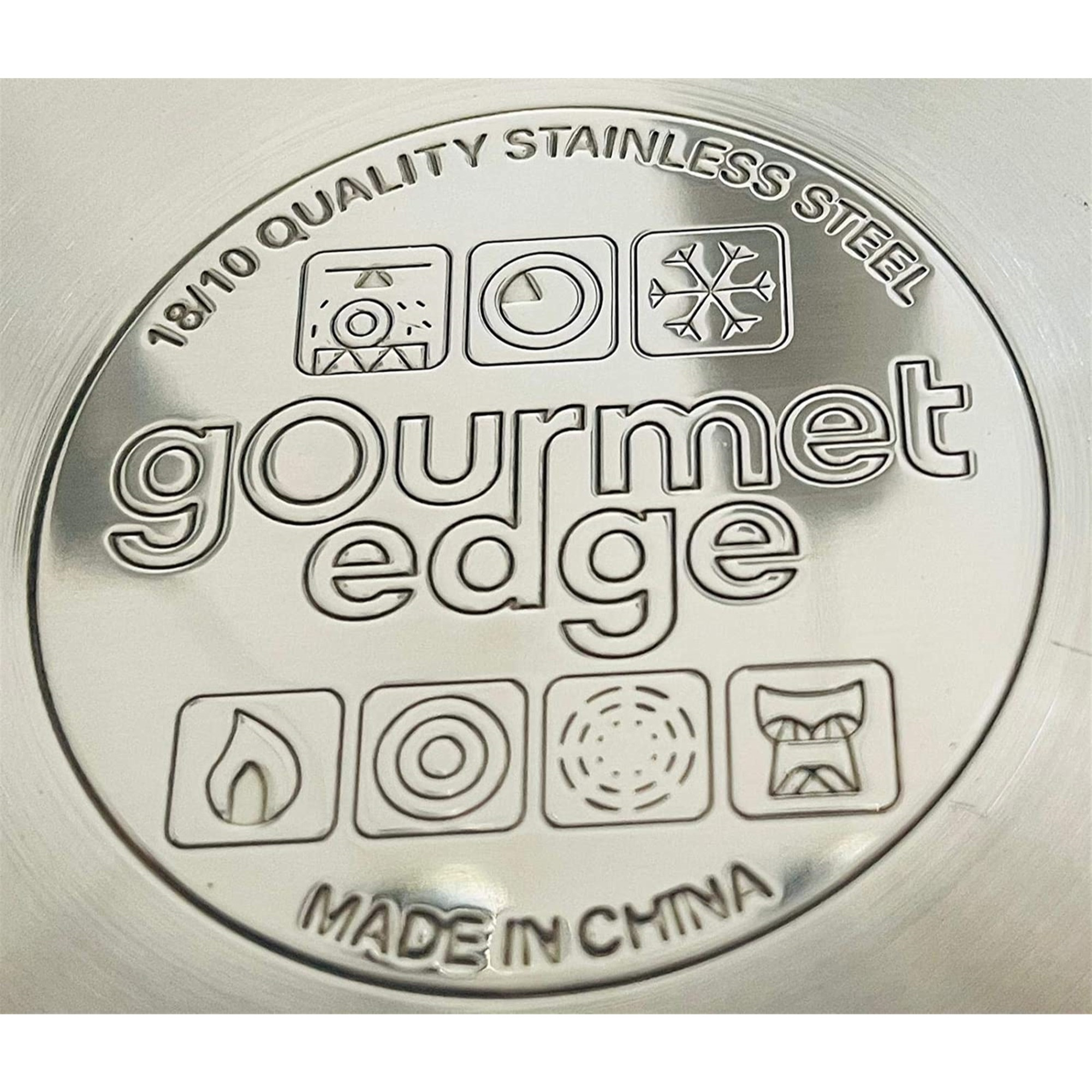 Gourmet Edge Stock Pot - Stainless Steel Cooking Pot with Lid, Silver- 20 Quart