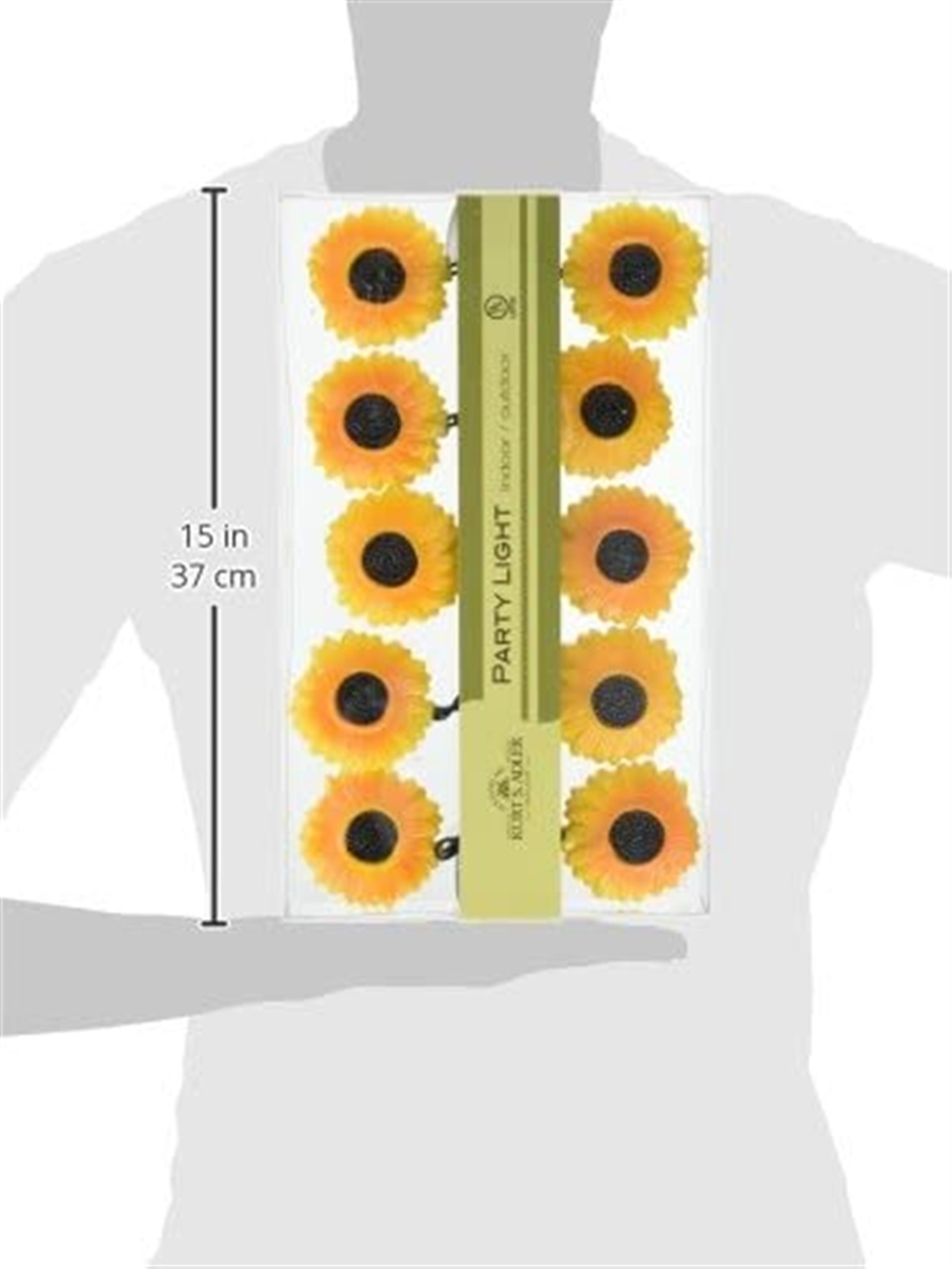 Kurt Adler UL 10-Light Sunflower Light Set, 11.5'