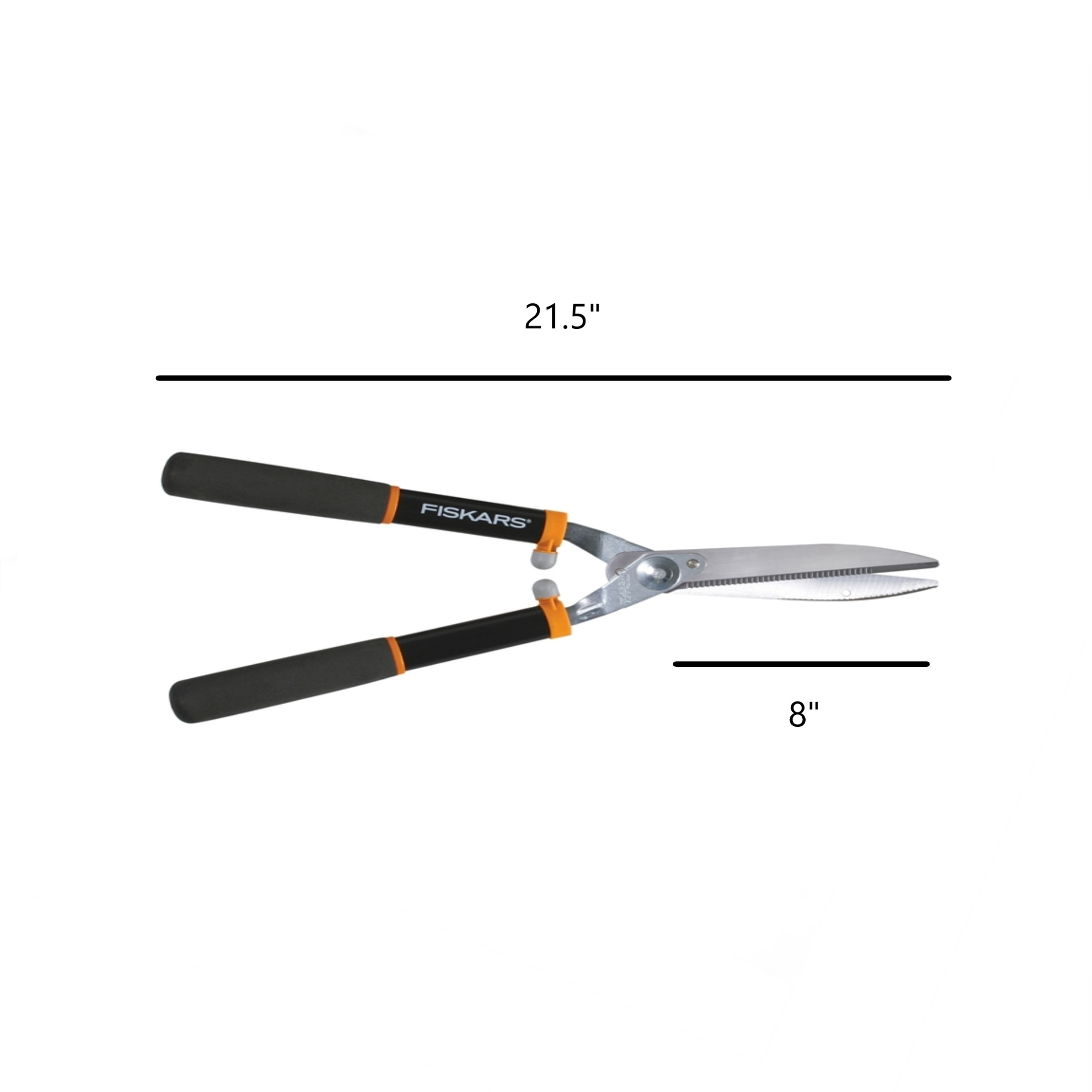 Fiskars Power Lever Hedge Shears With Soft Grip Handle, 8-Inch Blade