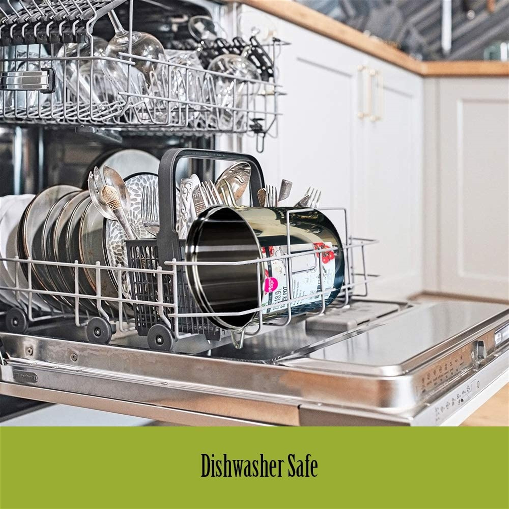 Gourmet Edge Stock Pot - Stainless Steel Cooking Pot with Lid, Silver- 16-Quart