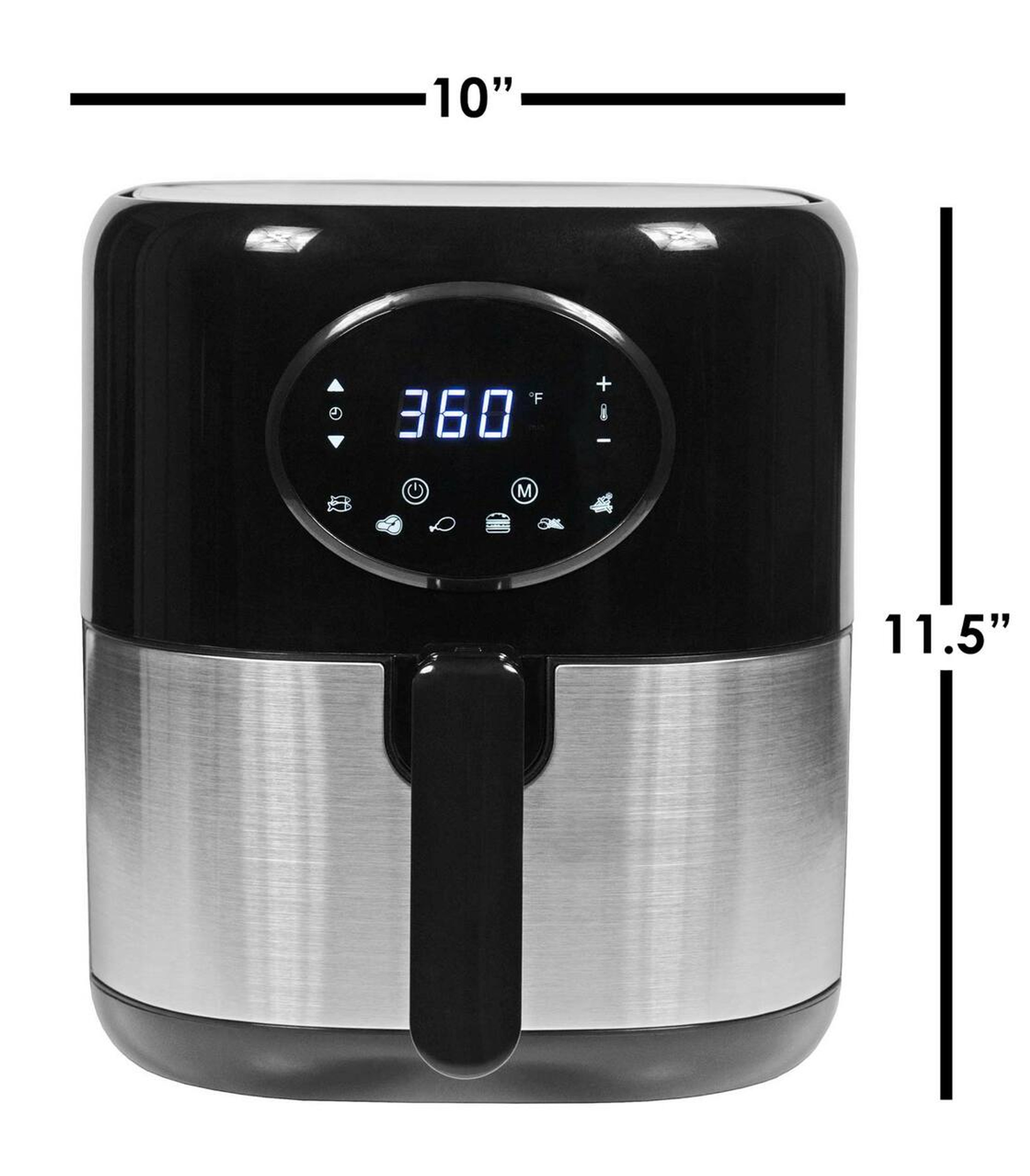 Gourmet Edge 3.5-Quart Air Fryer with Digital Controls in Black