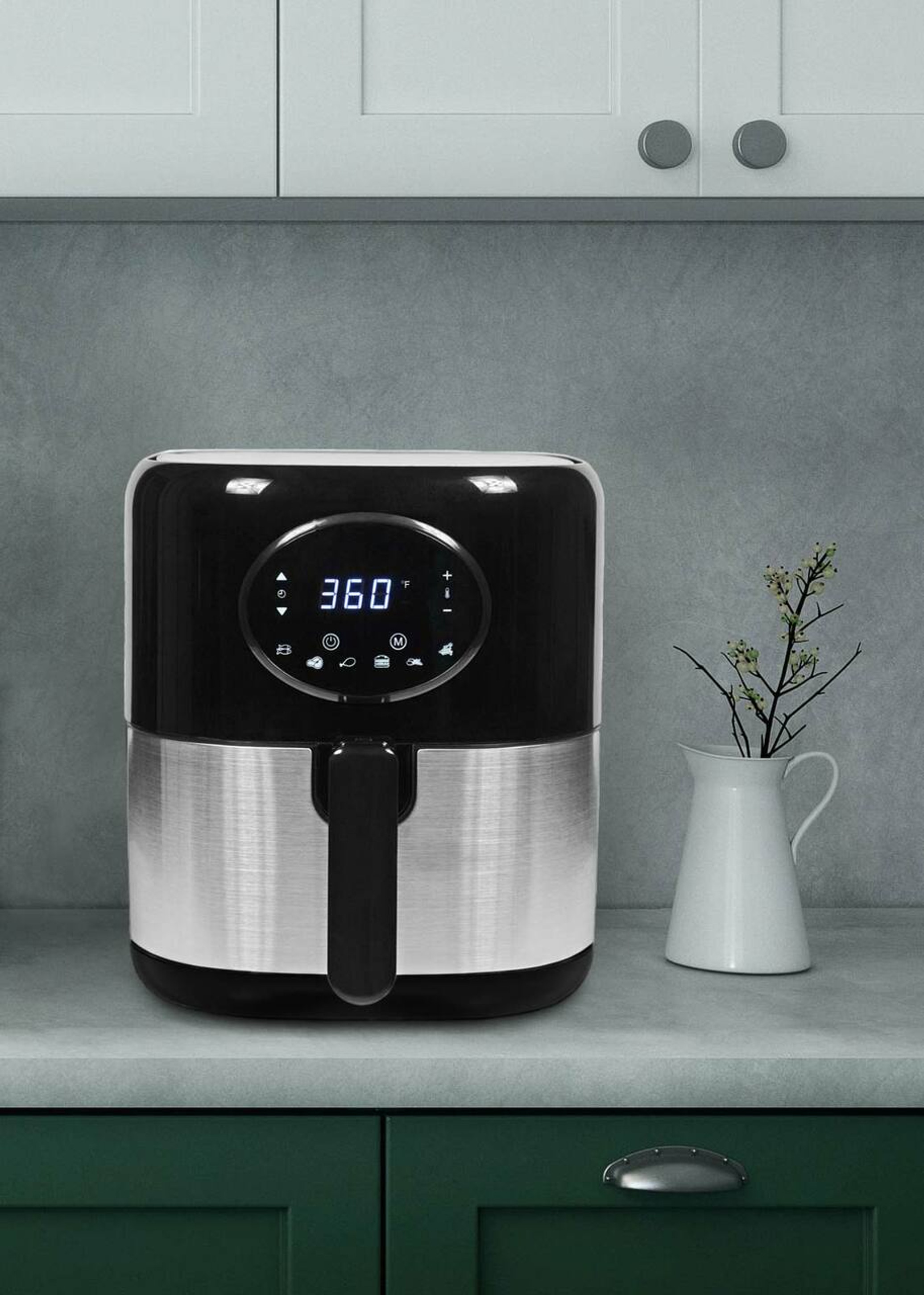 Gourmet Edge - 6 Qt Ceramic Nonstick Air Fryer #TXG-S5T9