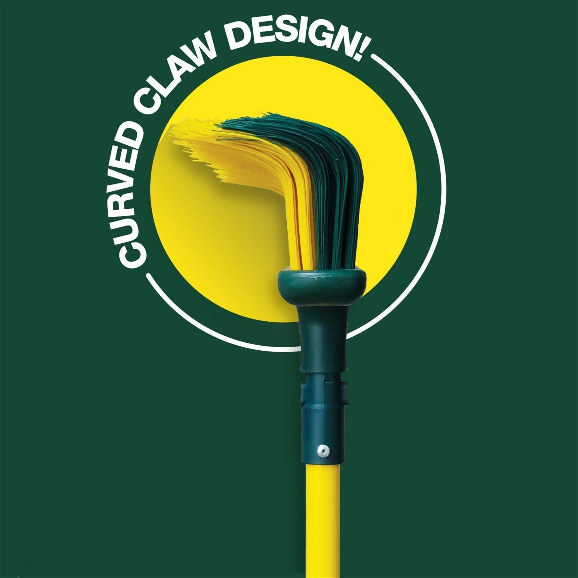 Claw Broom - Push and Pull Design for Raking and Sweeping Indoor Outdoor, 62"