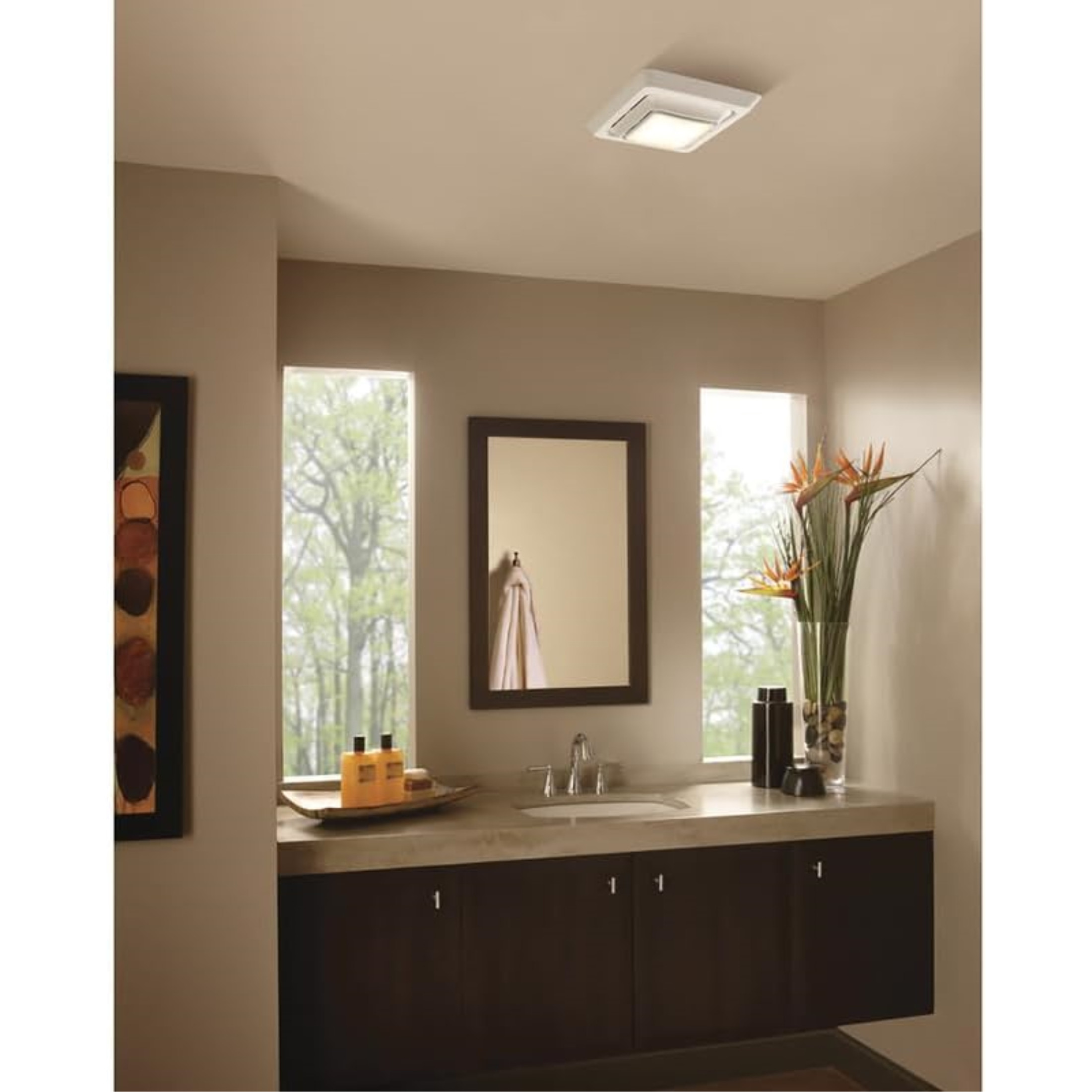 Broan-NuTone LED Grille Upgrade – Easy Install, White Finish, Soft LED Light