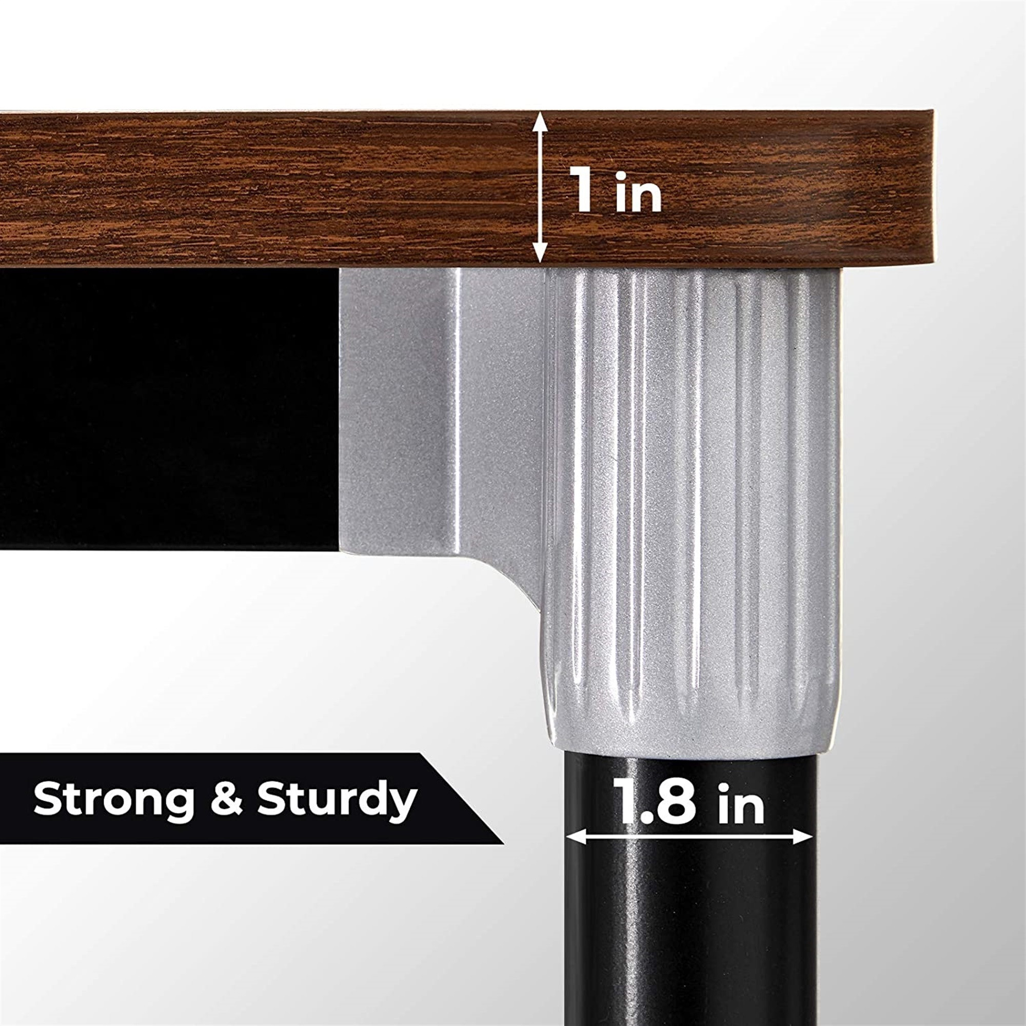 GreenForest Computer Desk Home Office Writing Small Desk, Modern Simple PC Table, Sturdy Workstation, Walnut, 47"