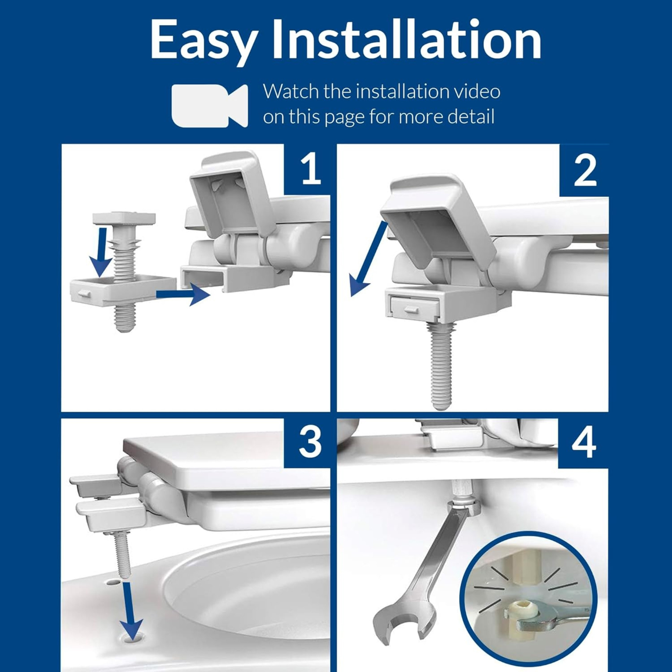 Mayfair Elongated Enameled Wood Toilet Seat – Slow-Close, Easy Clean, White