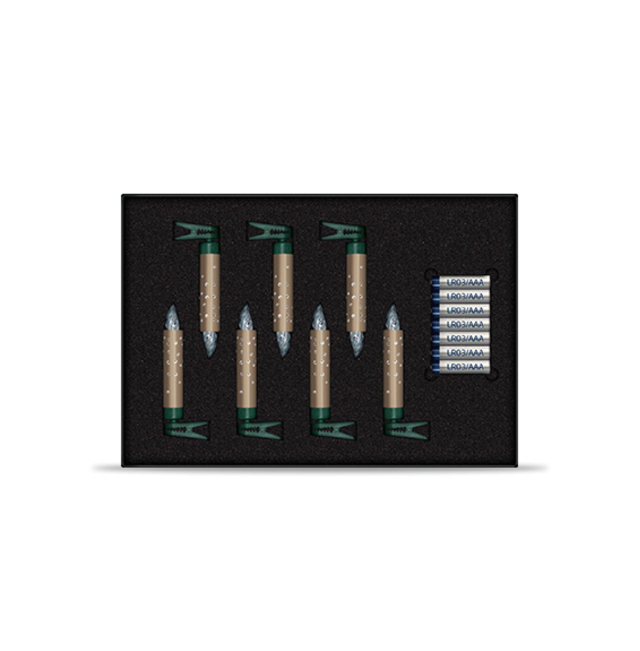 Lumix Superlight Cordless Chrystal Mini Candles Extension, Cashemere, Pack of 7