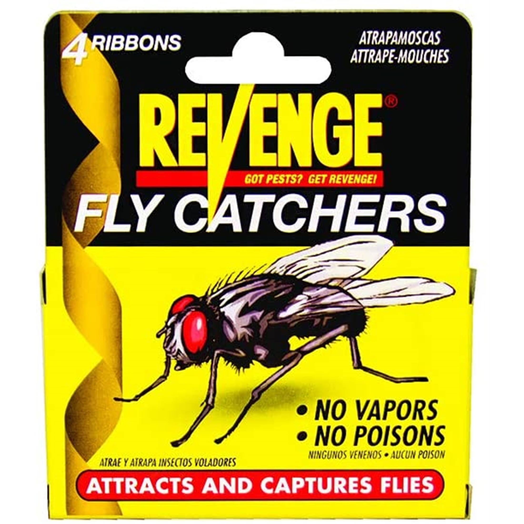 Revenge Fly Catcher Ribbons Fly Ribbons, Pack of 4