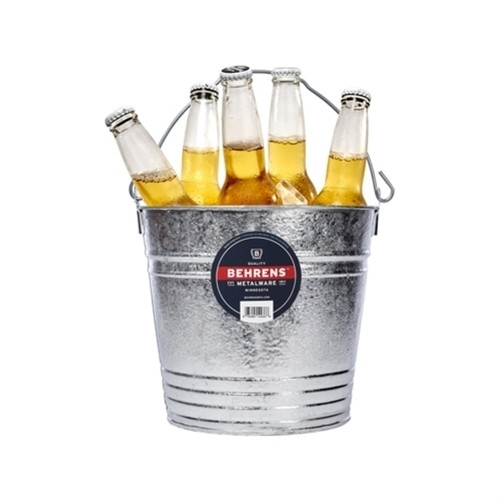 Behrens Hot Dipped Galvanized Steel Utility Pail, Silver - 4.25 Gallon Capacity