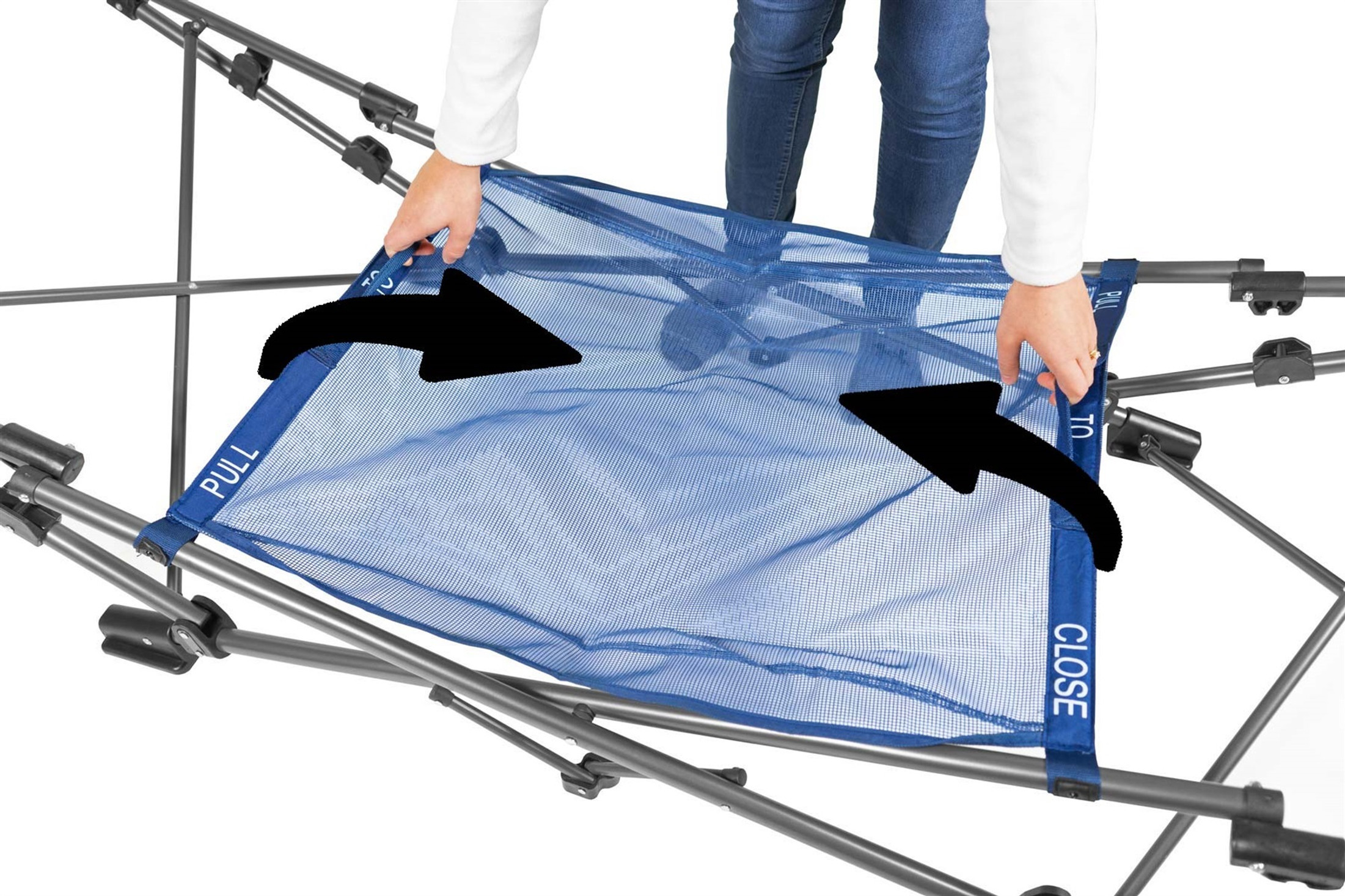Zenithen Full-Sized Portable Folding Out/Indoor Hammock, Blue