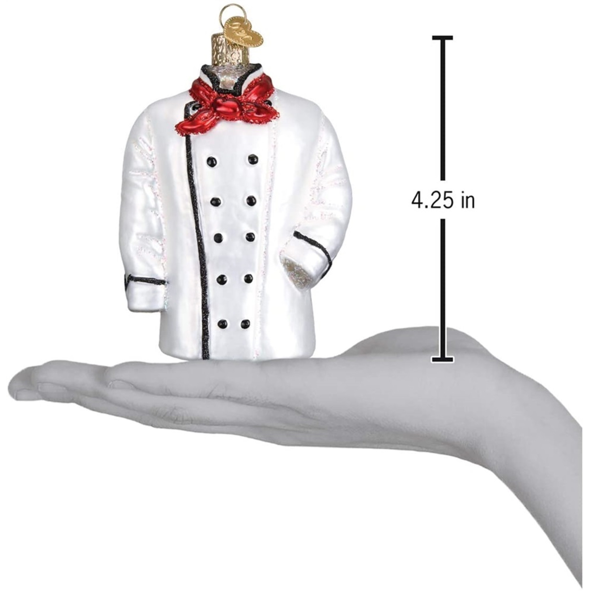 Old World Christmas Blown Glass Ornament for Christmas Tree, Chef's Jacket