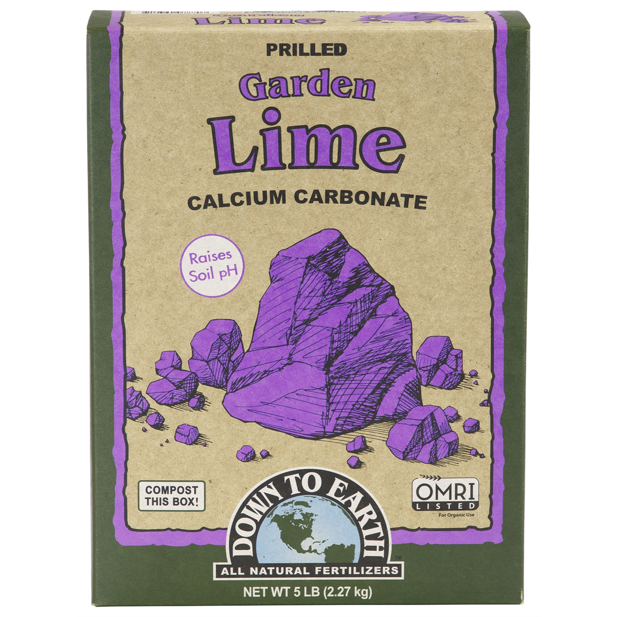 Down To Earth Organic Prilled Garden Lime Calcium Carbonate Soil