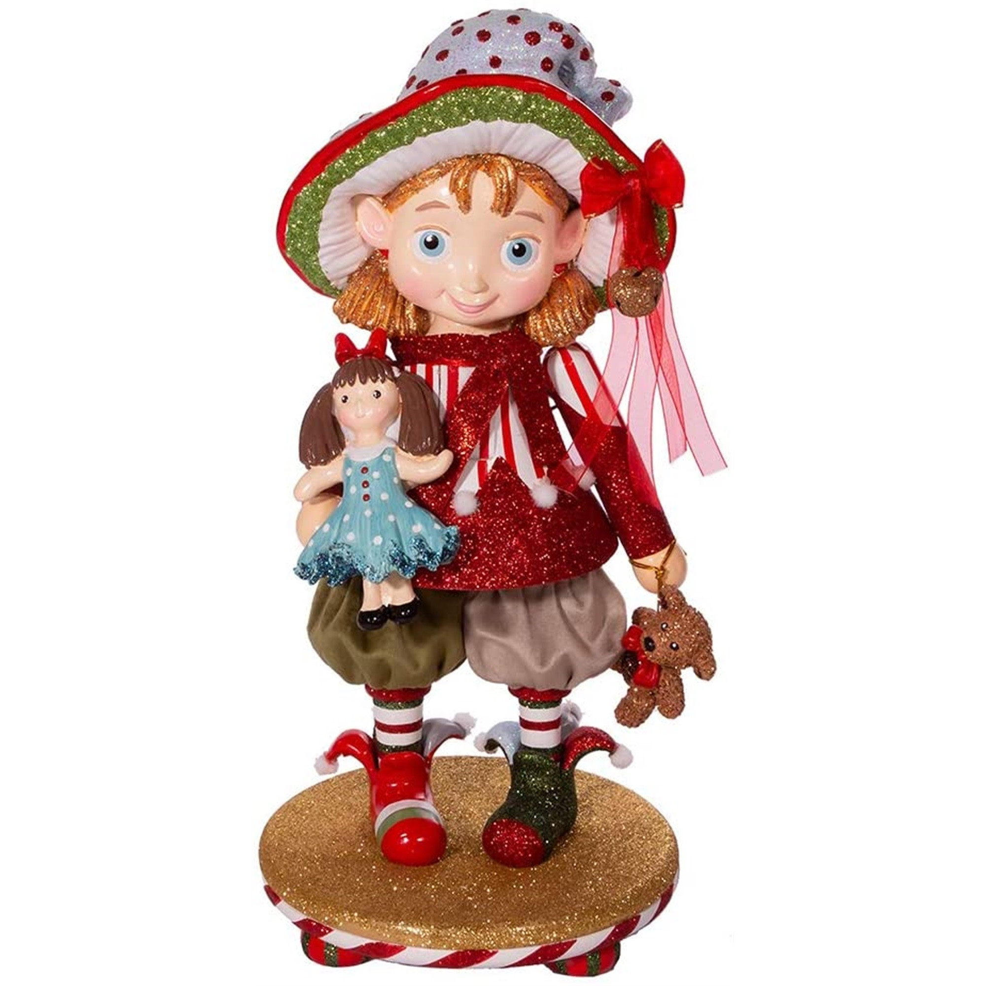 Kurt Adler Hollywood Nutcracker Collection, Elf Girl Nutcracker, 15"