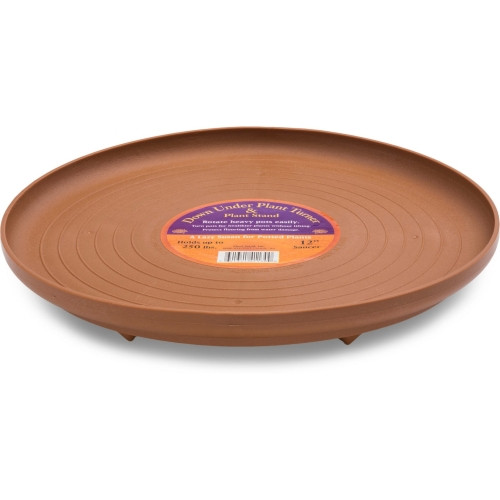 Bosmere Plastic Down Under Plant Saucer & Turner, Up to 250lb — Terra Cotta Color, 12”