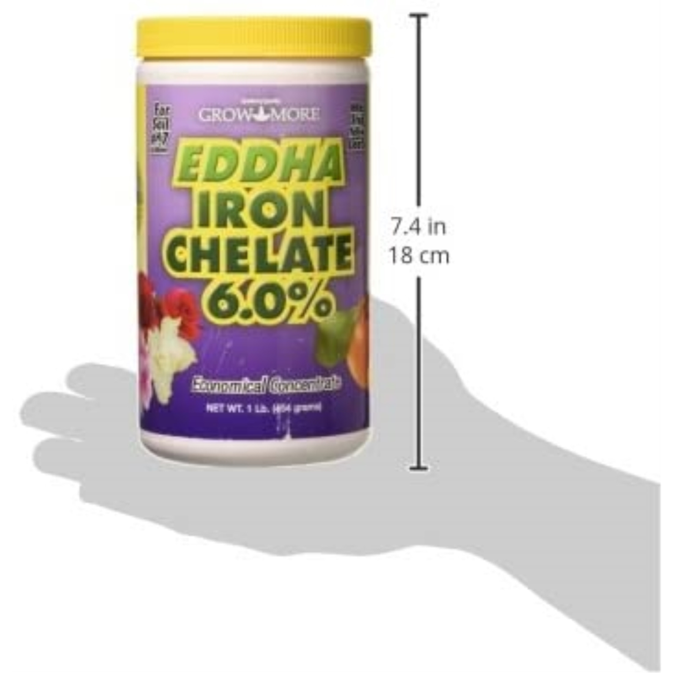 Grow More (#6546) Eddha Iron Chelate 6% Concentrate, 1lb