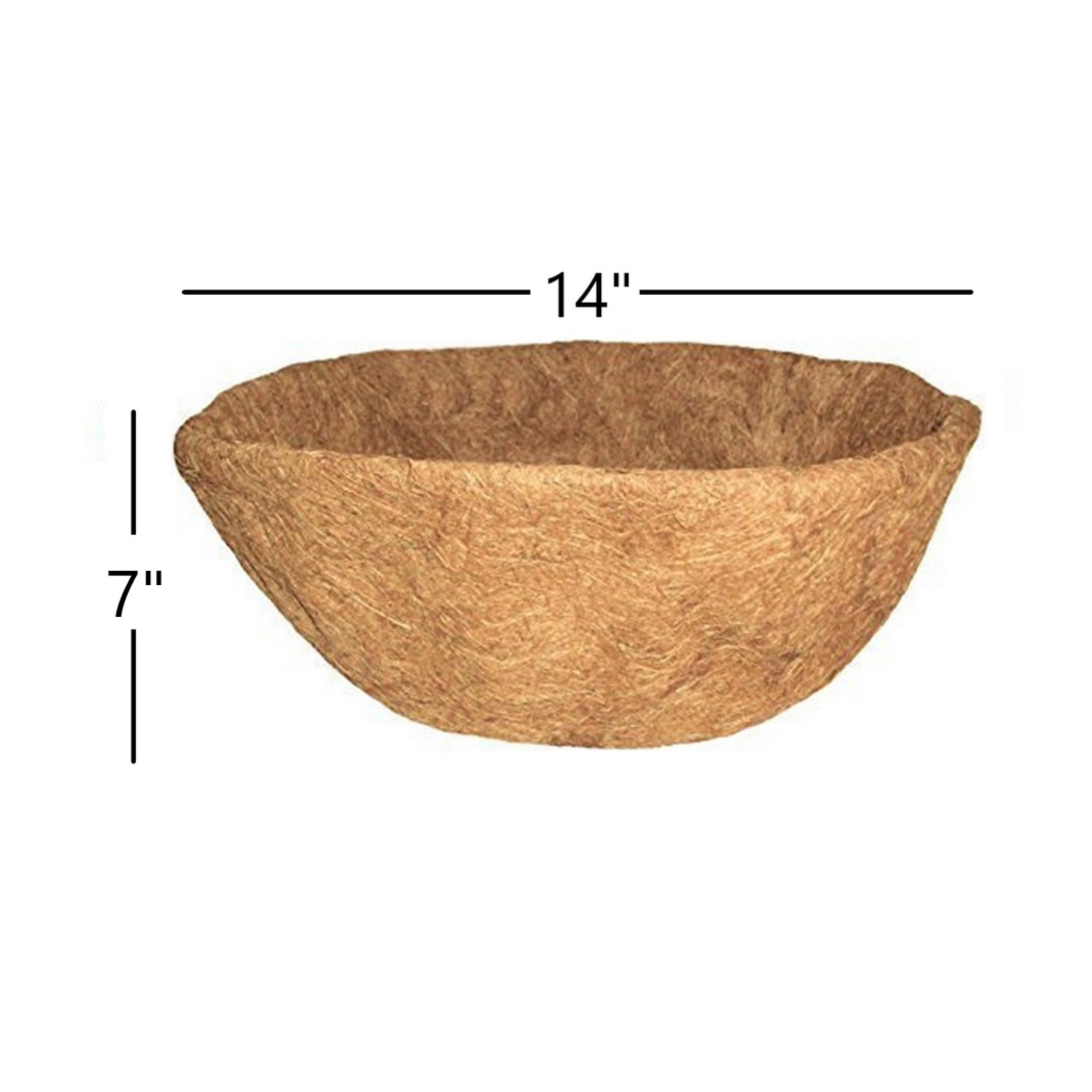 Gardener Select Round Coco Liner for Outdoor Hanging Planters & Baskets, 14" Gardener Select Round Coco Liner for Outdoor Hanging Planters & Baskets, 14"