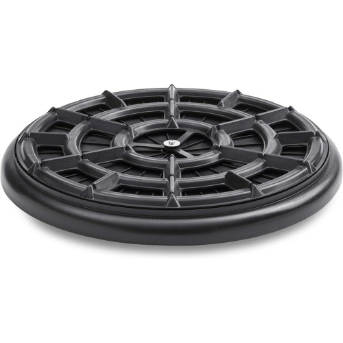 Bosmere Plastic Down Under Plant Saucer & Turner, Up to 400lb — Black, 16”