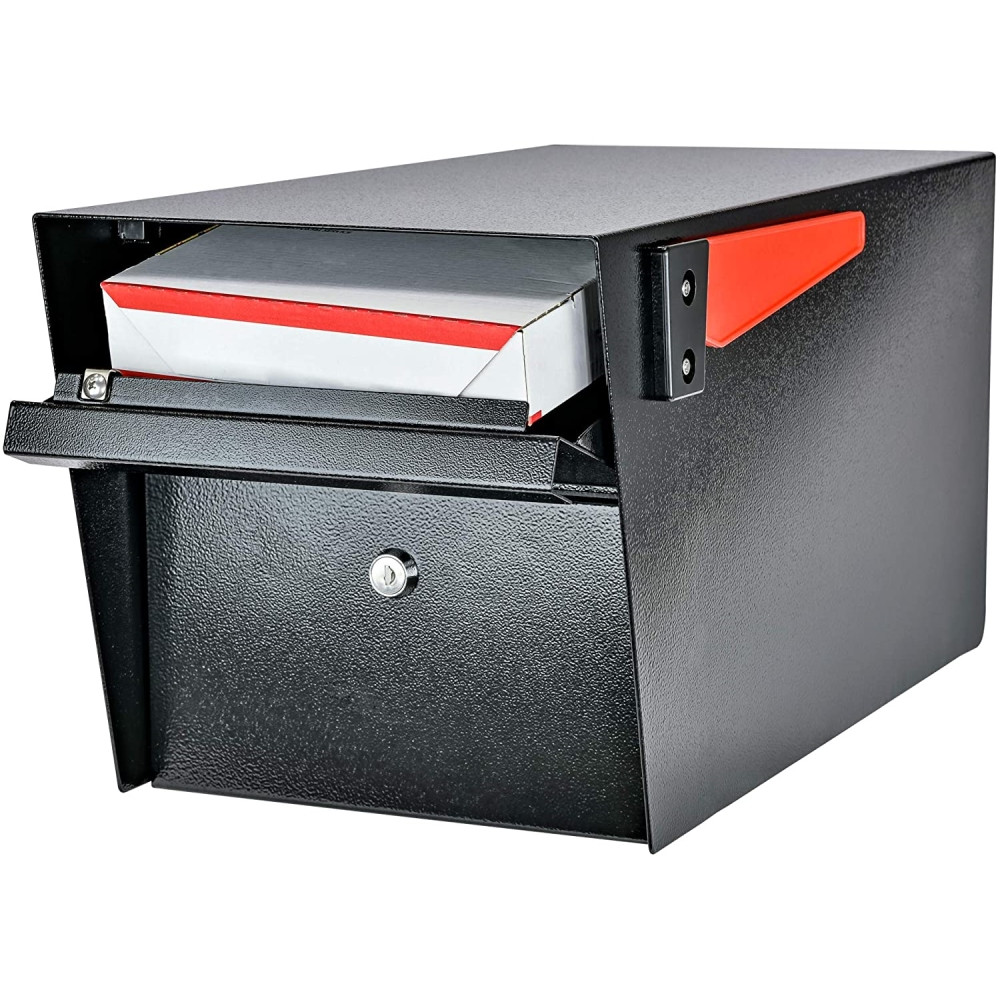 Mail Boss 7506 Mail Manager Curbside Locking Security Mailbox, Black, Large
