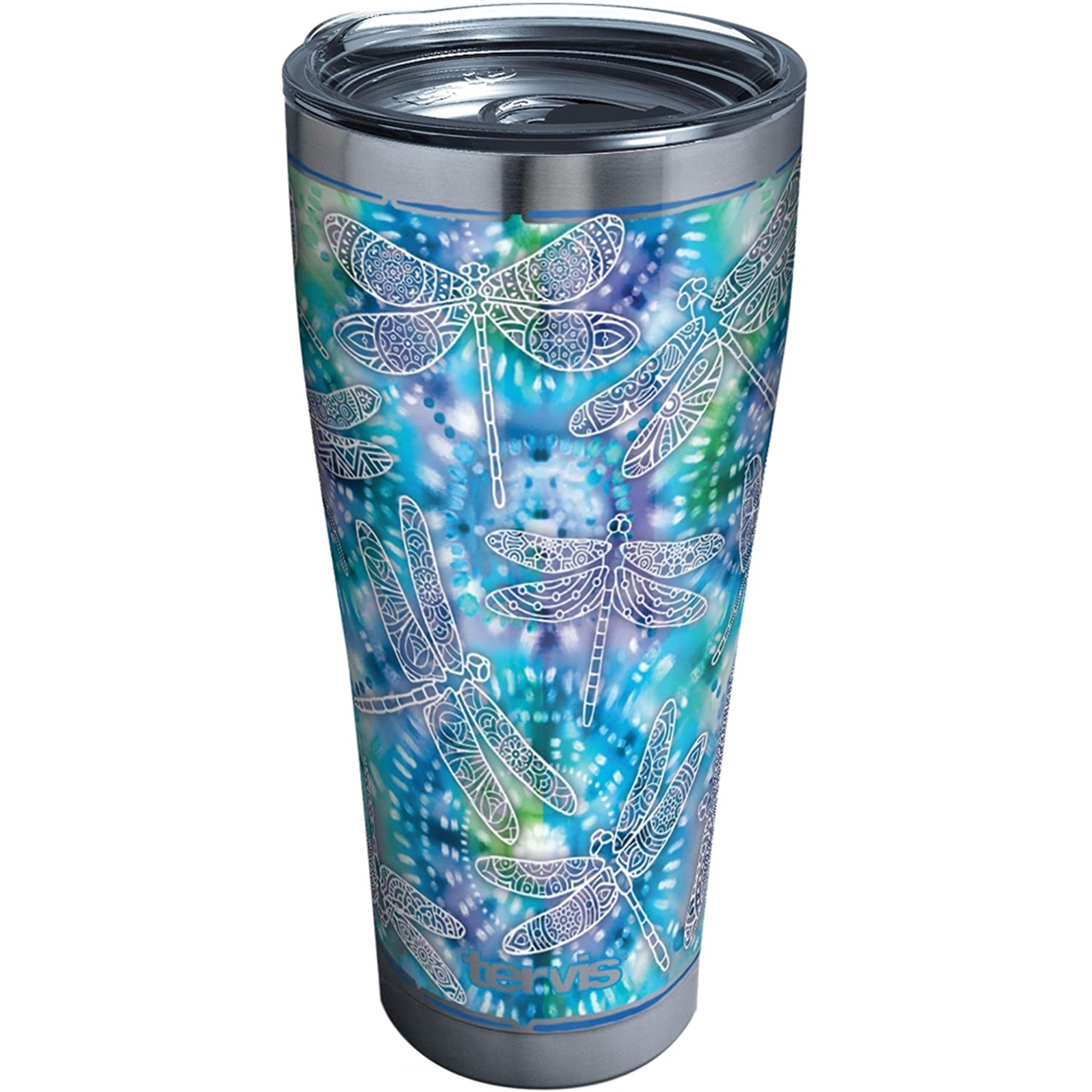 Tervis Tie Dye Dragonfly Triple Walled Insulated Tumbler, Stainless Steel, 30 oz