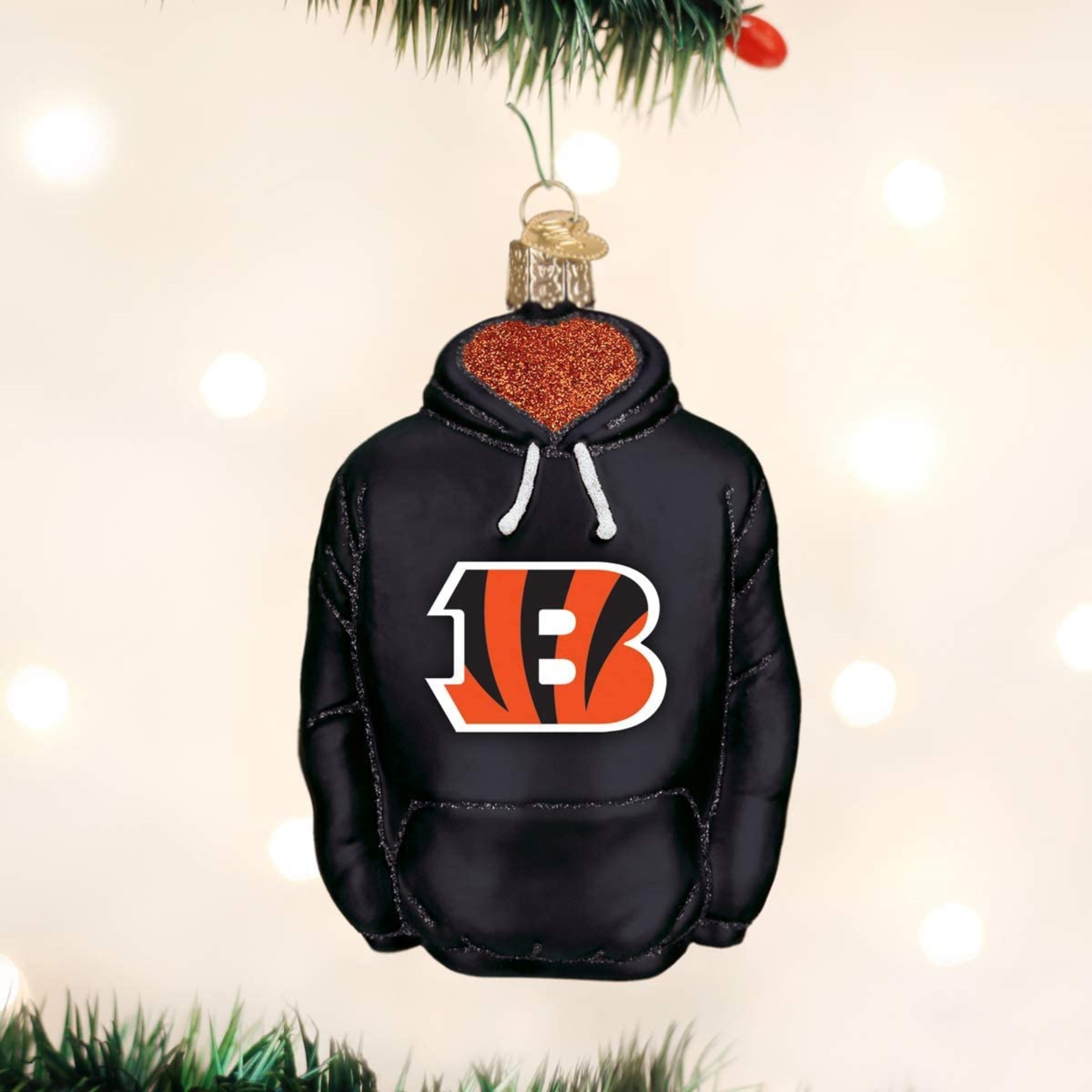 Old World Christmas Cincinnati Bengals Hoodie Ornament For Christmas Tree