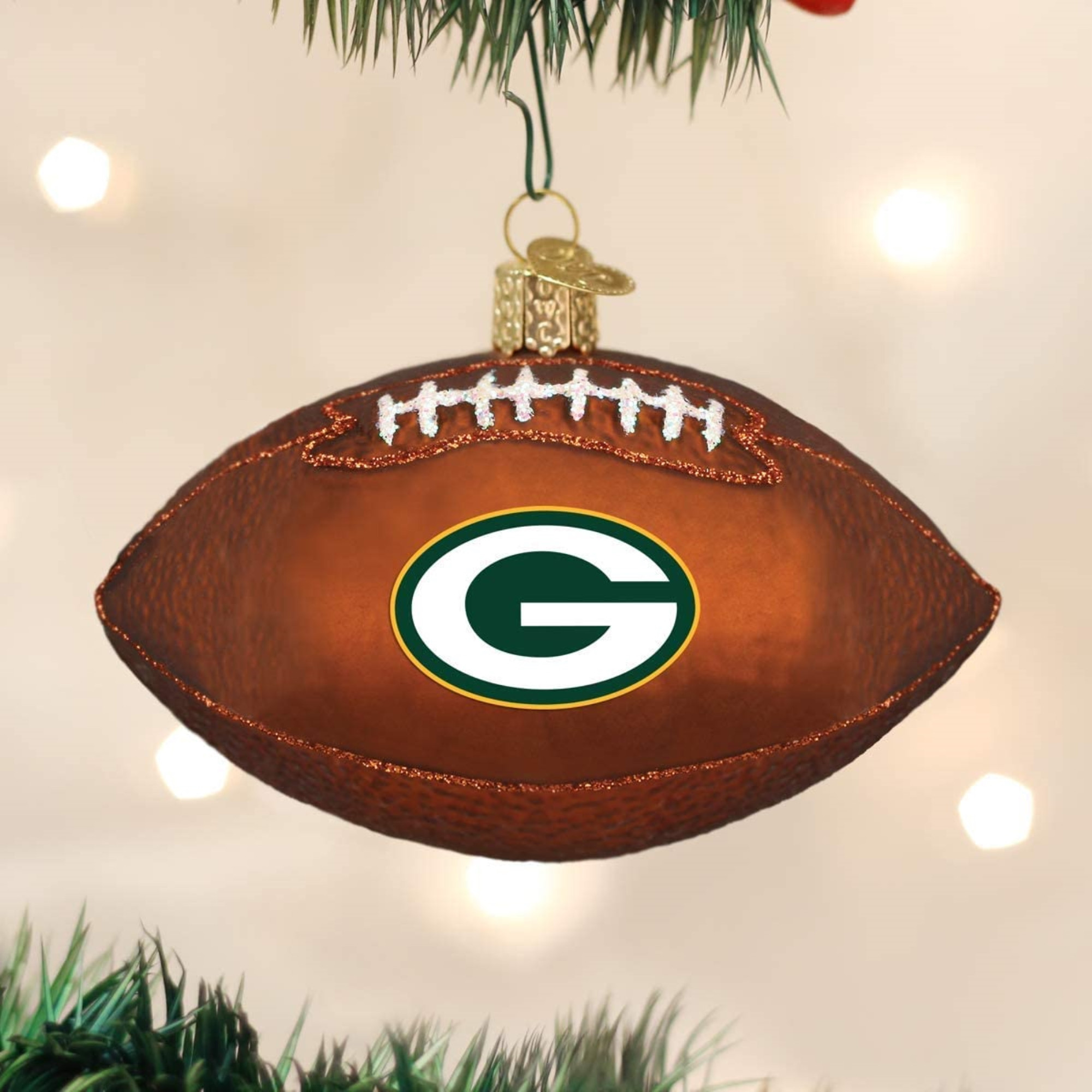 Old World Christmas Blown Glass Ornament Series, Green Bay Packers Football