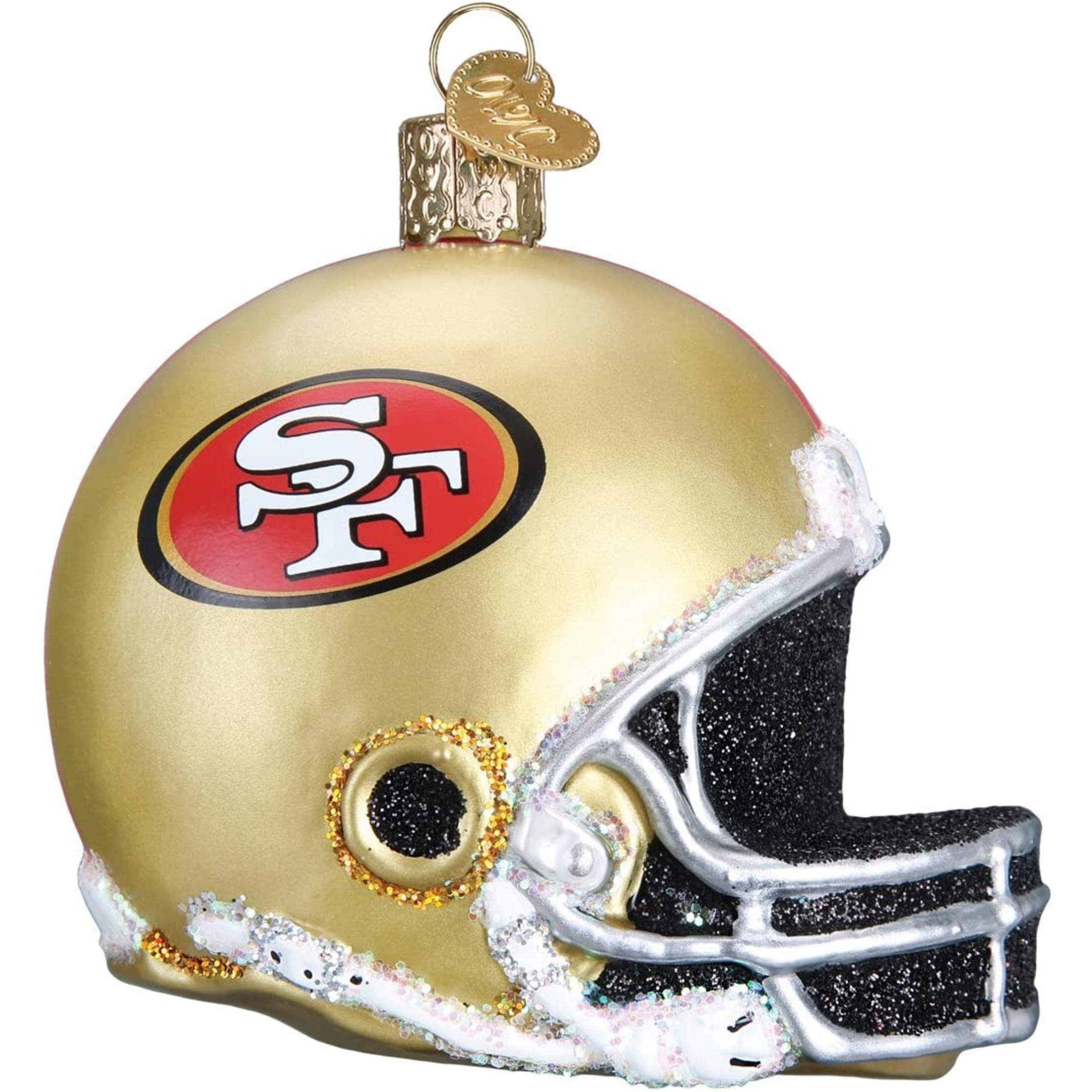 Old World Christmas Glass Blown Ornament, San Francisco 49ers Helmet (With OWC Gift Box)