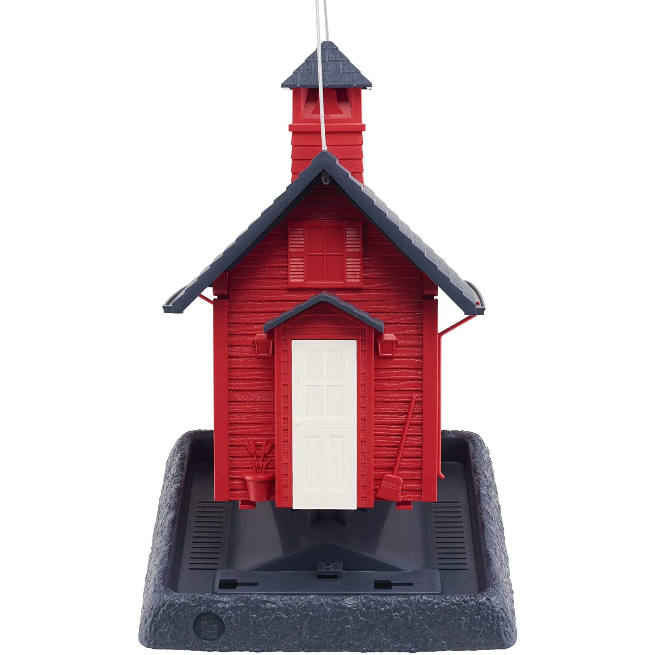 North States Village Collection Squirrel-Proof School House Bird Feeder, 5lb Seed Capacity