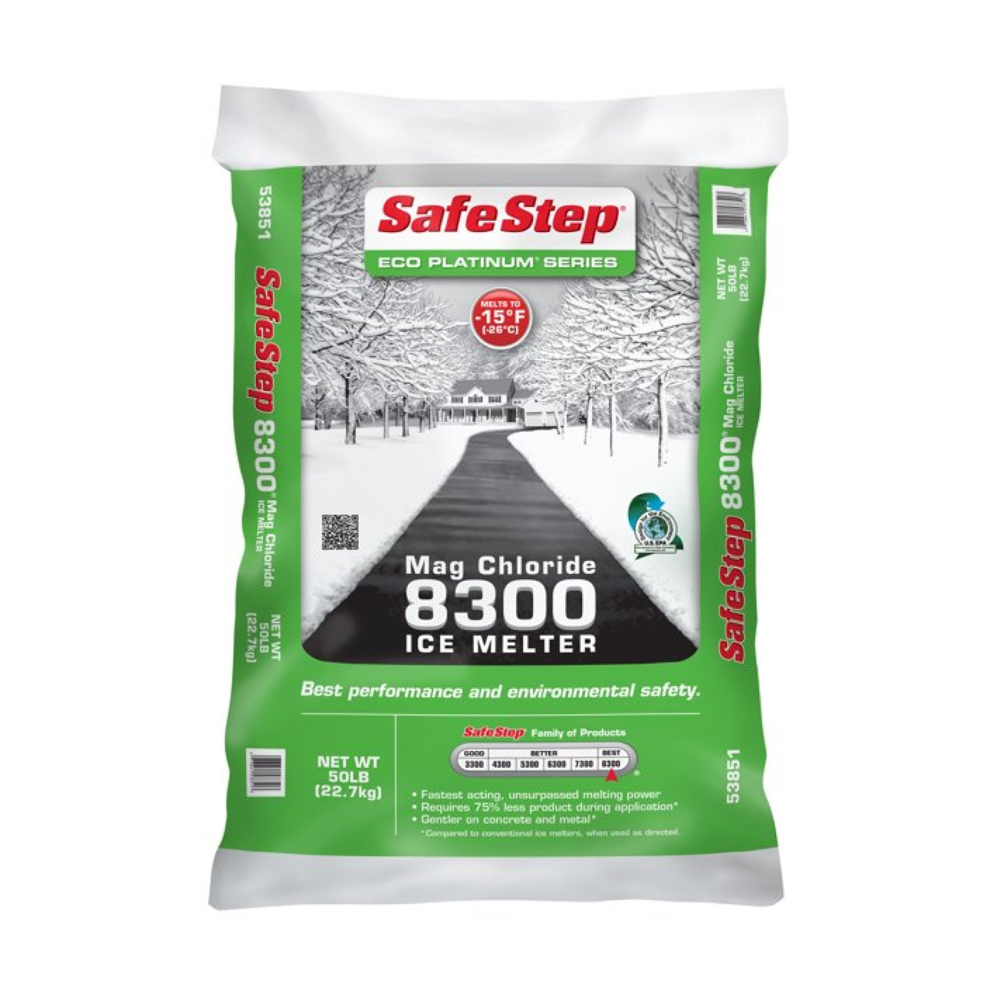 Compass Minerals Safe Step Eco Platinum Magnesium Chloride Granule Ice Melt 50 lb. (1)