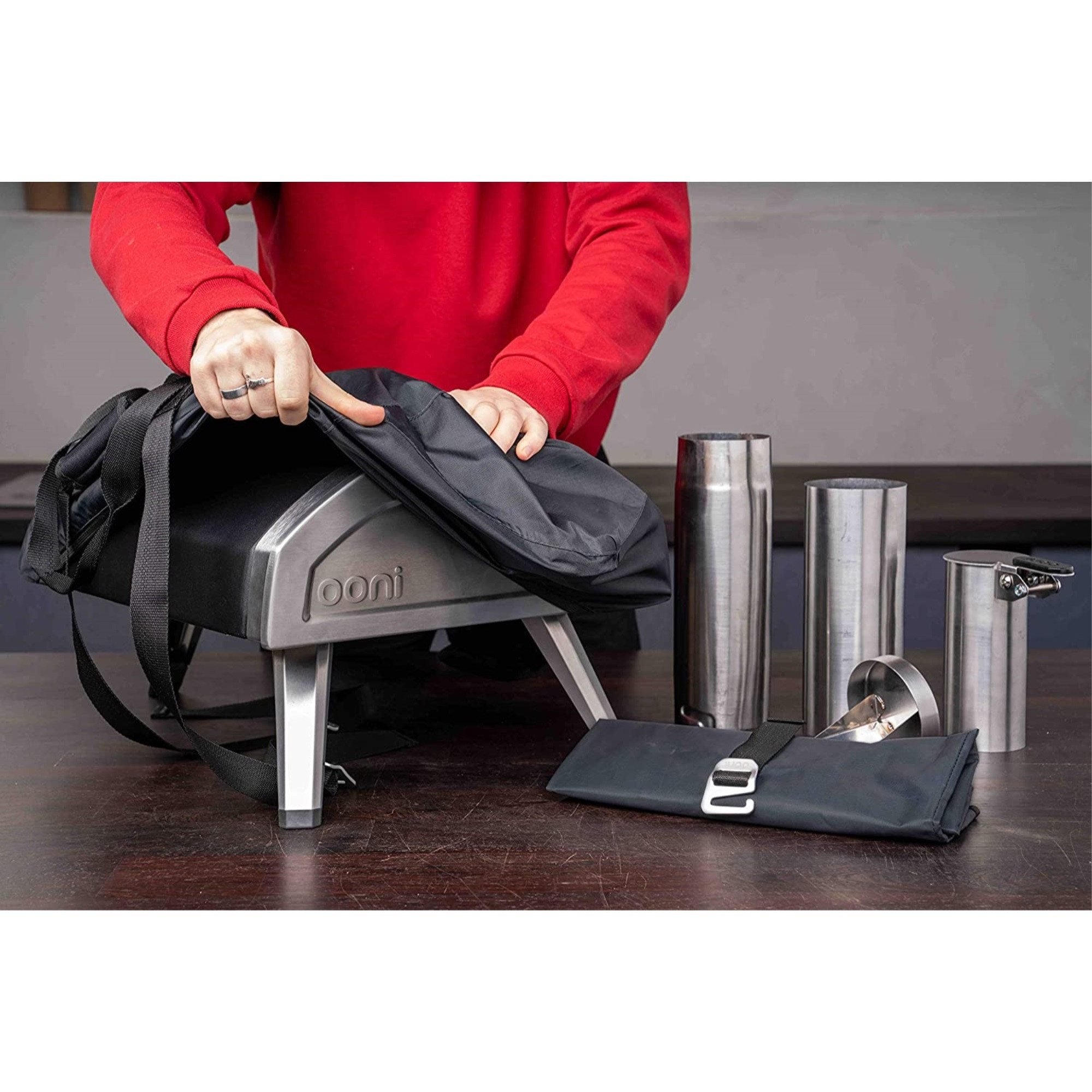 Ooni Fyra 12 Portable Pizza Oven Carry Cover w/ Handles, Black (#UU-P0AE00)