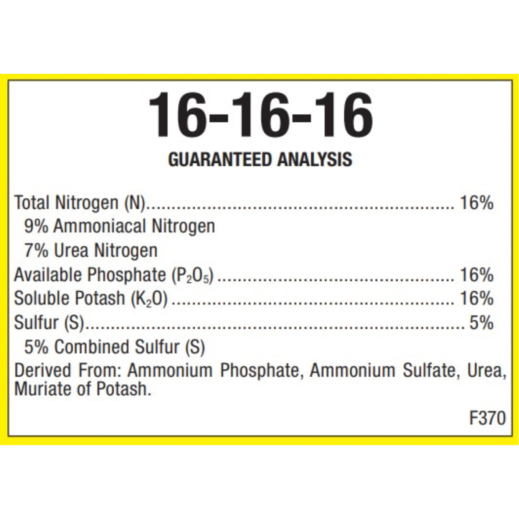 VPG Hi-Yield Triple 16 All-Purpose Fertilizers, 16-16-16, 20# bag