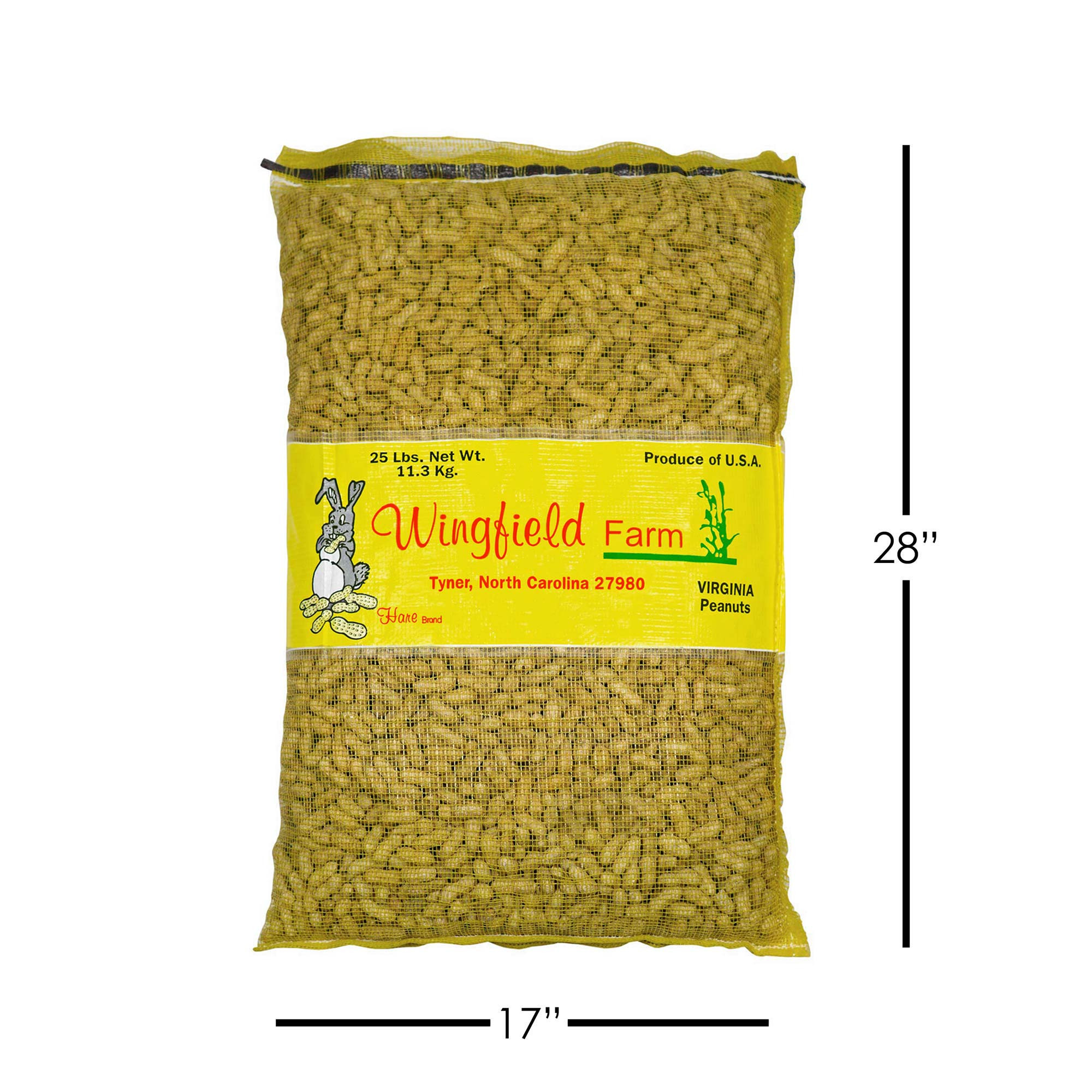 Wingfield Farm Virginia In-Shell Peanuts for Feeding Wild Animals, 25lb Bag