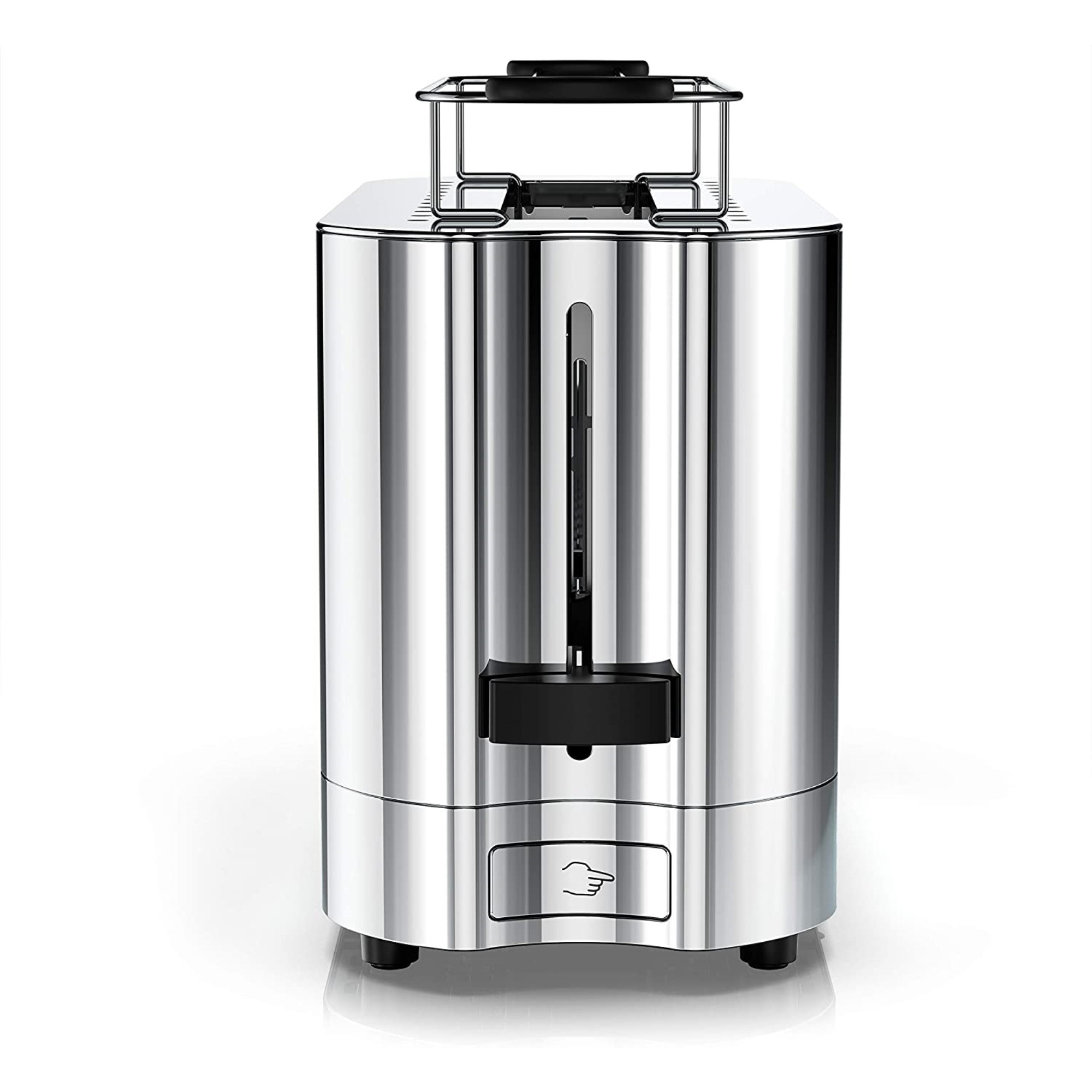 Russell Hobbs Glass Accented Long Toaster, Black & Stainless Steel, 2-Slice Slot