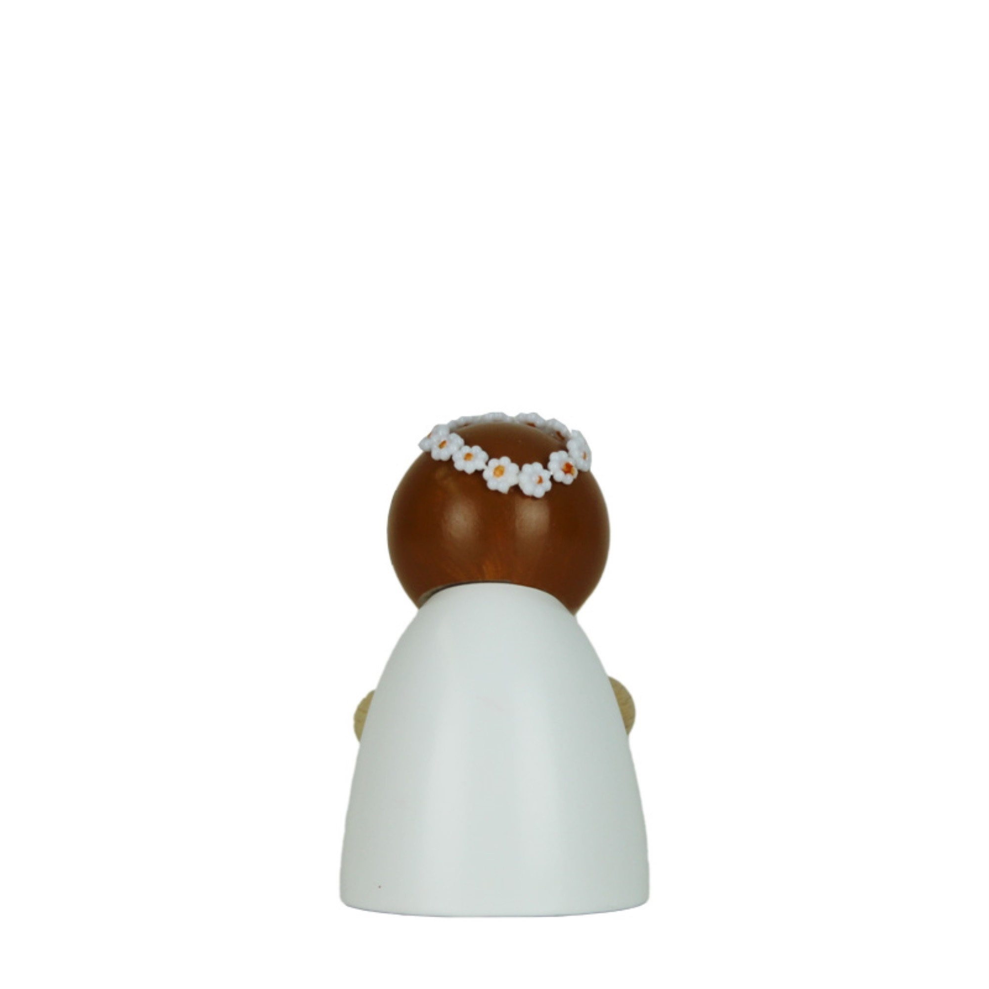 Steinbach Wooden Clumsy Mini Collection, Valentine with Daisy Wreath, 4.7"