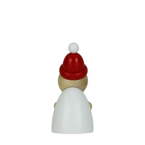 Steinbach Wooden Clumsy Mini Collection, Valentine with Red Heart and Wooden Beanie, 4.7"
