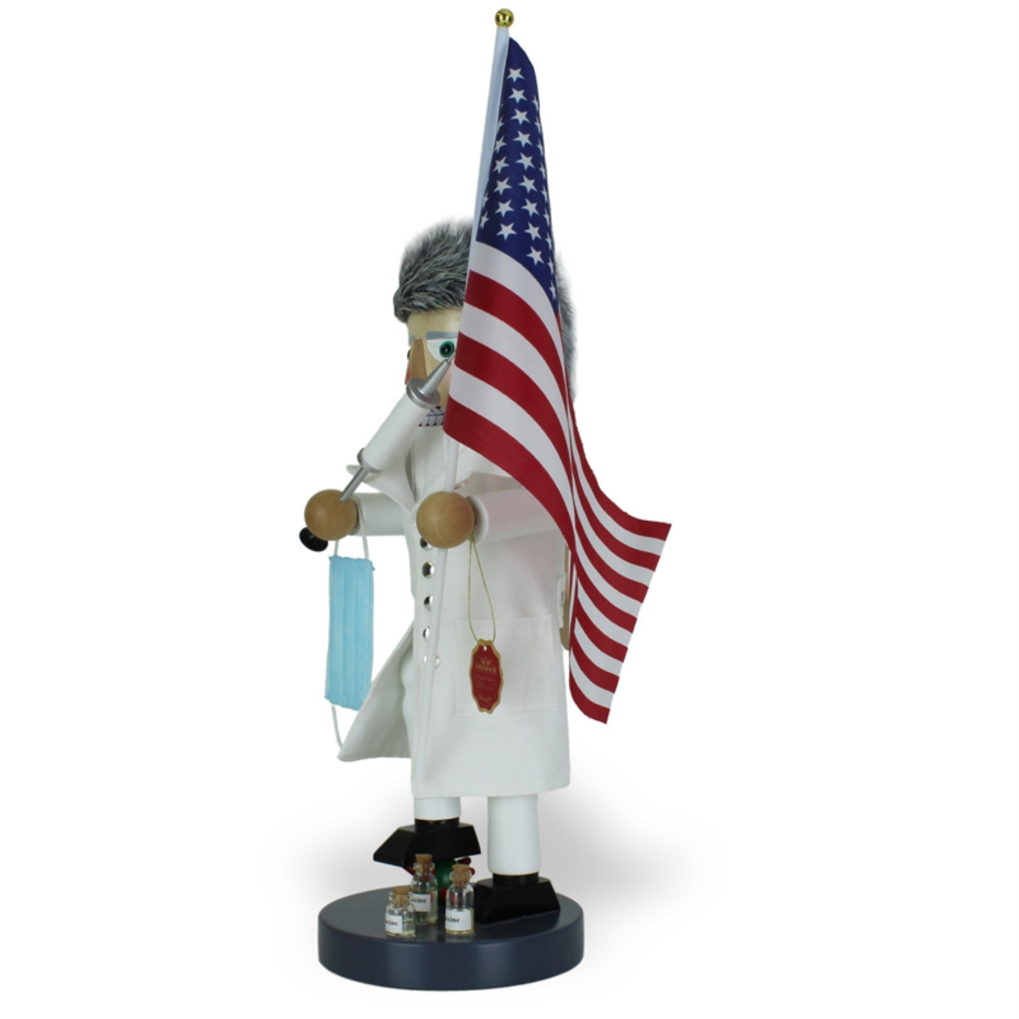 Steinbach Big Nutcracker Collection, Patriot COVID-19 Fighter, 15.5"