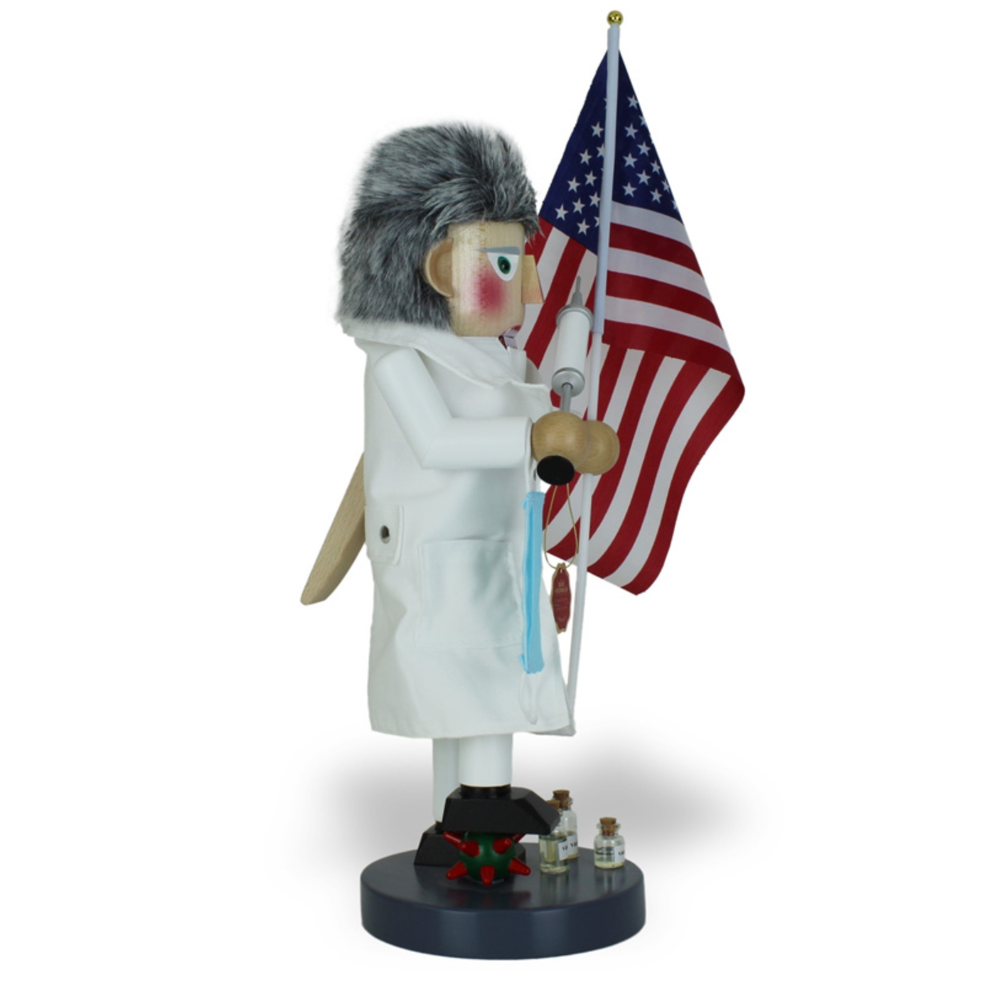 Steinbach Big Nutcracker Collection, Patriot COVID-19 Fighter, 15.5"