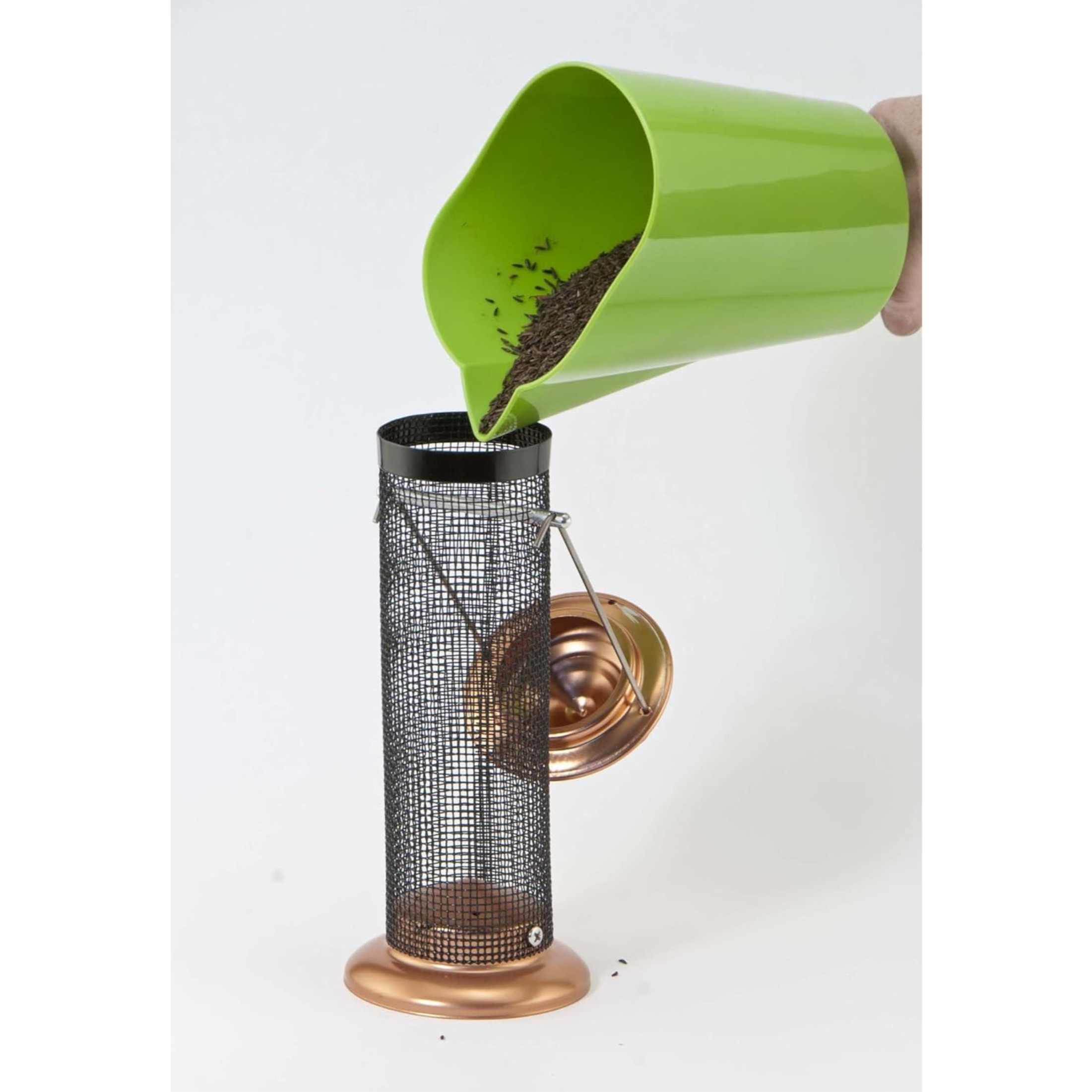 Woodlink Coppertop Thistle Mini Tube Feeder, Copper Finish