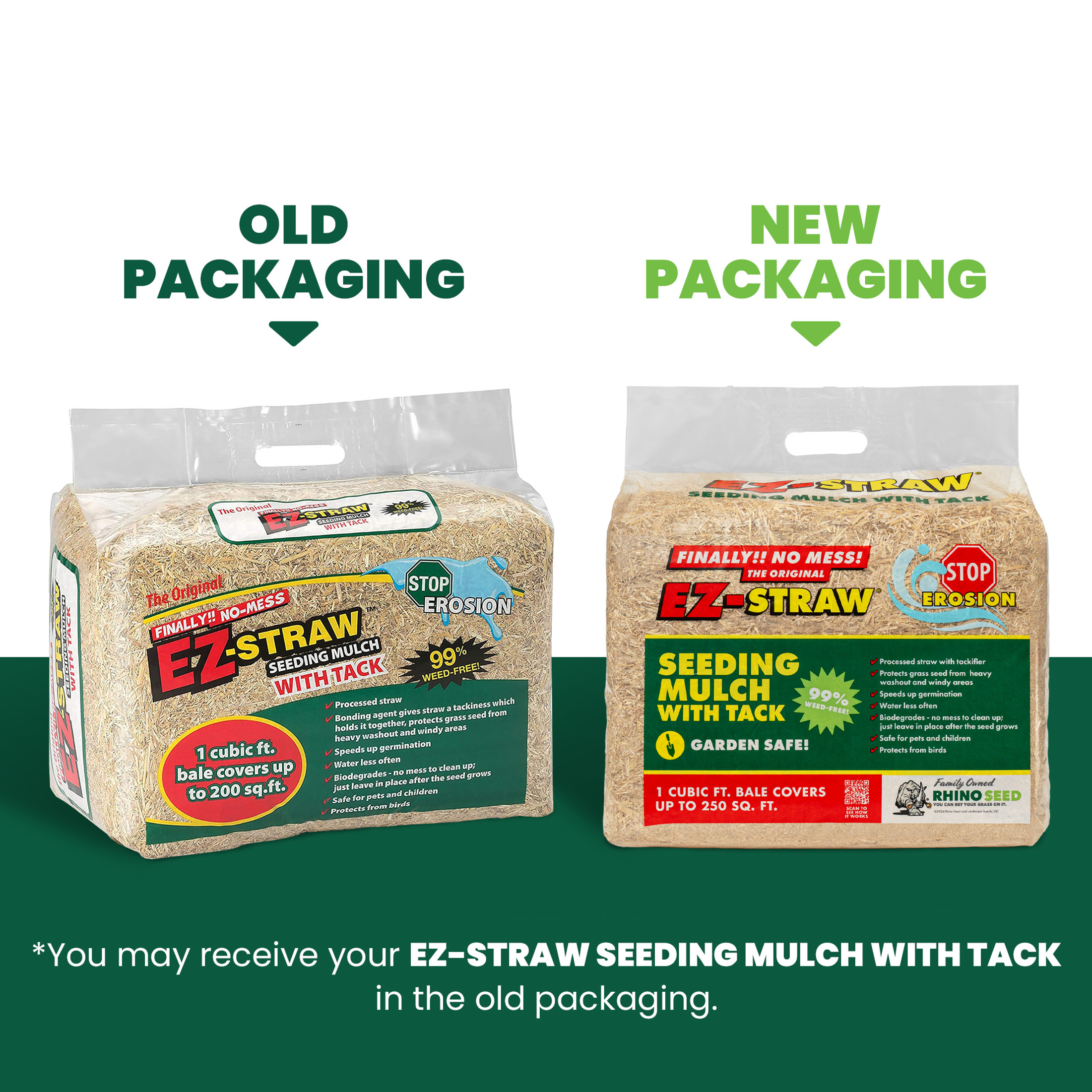 EZ-Straw Seeding Mulch with Tack - Biodegradable Processed Straw, 1 cu. ft. Bale (Covers 250 sq. ft.)