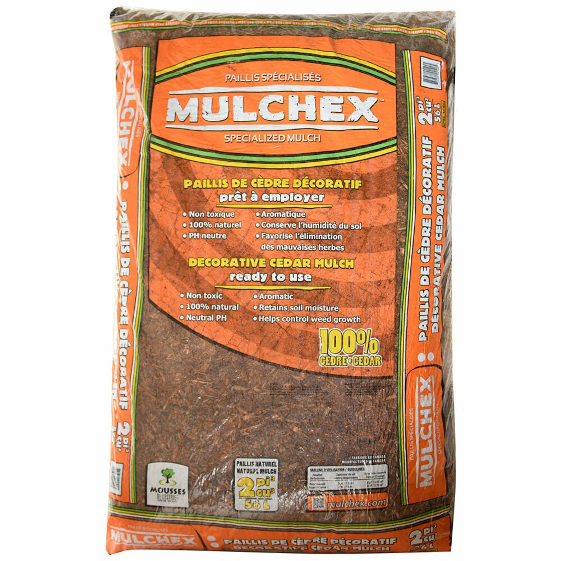 MulchEx Cedar Mulch, 2 Cu Ft
