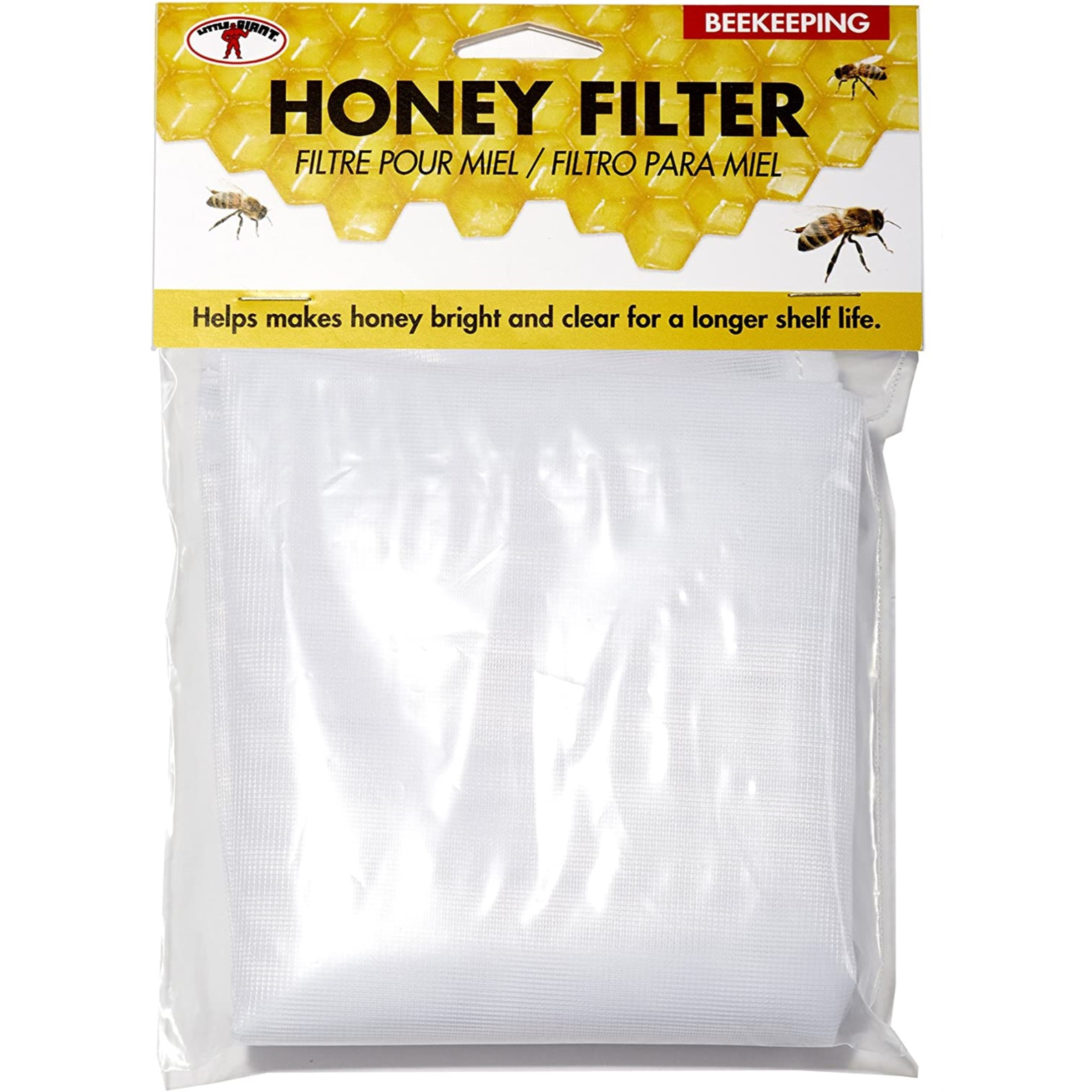 Little Giant Farm & Agriculture Honey Filter For 5 Gallon Bucket, 400 Micron, Reusable