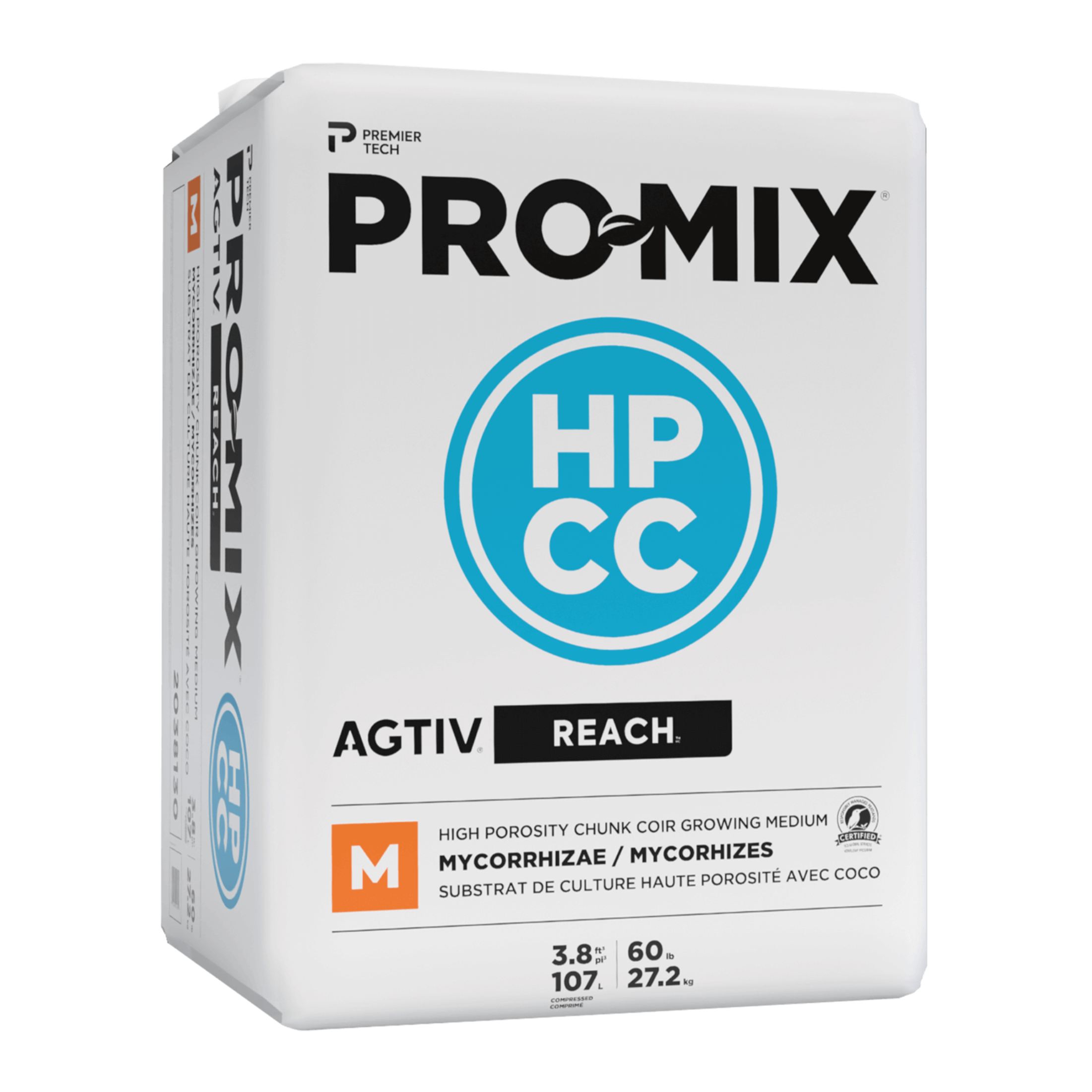 Premier PRO-MIX HPCC Mycorrhizae Peat Based Growing Mix, Compressed Bale 3.8 CF