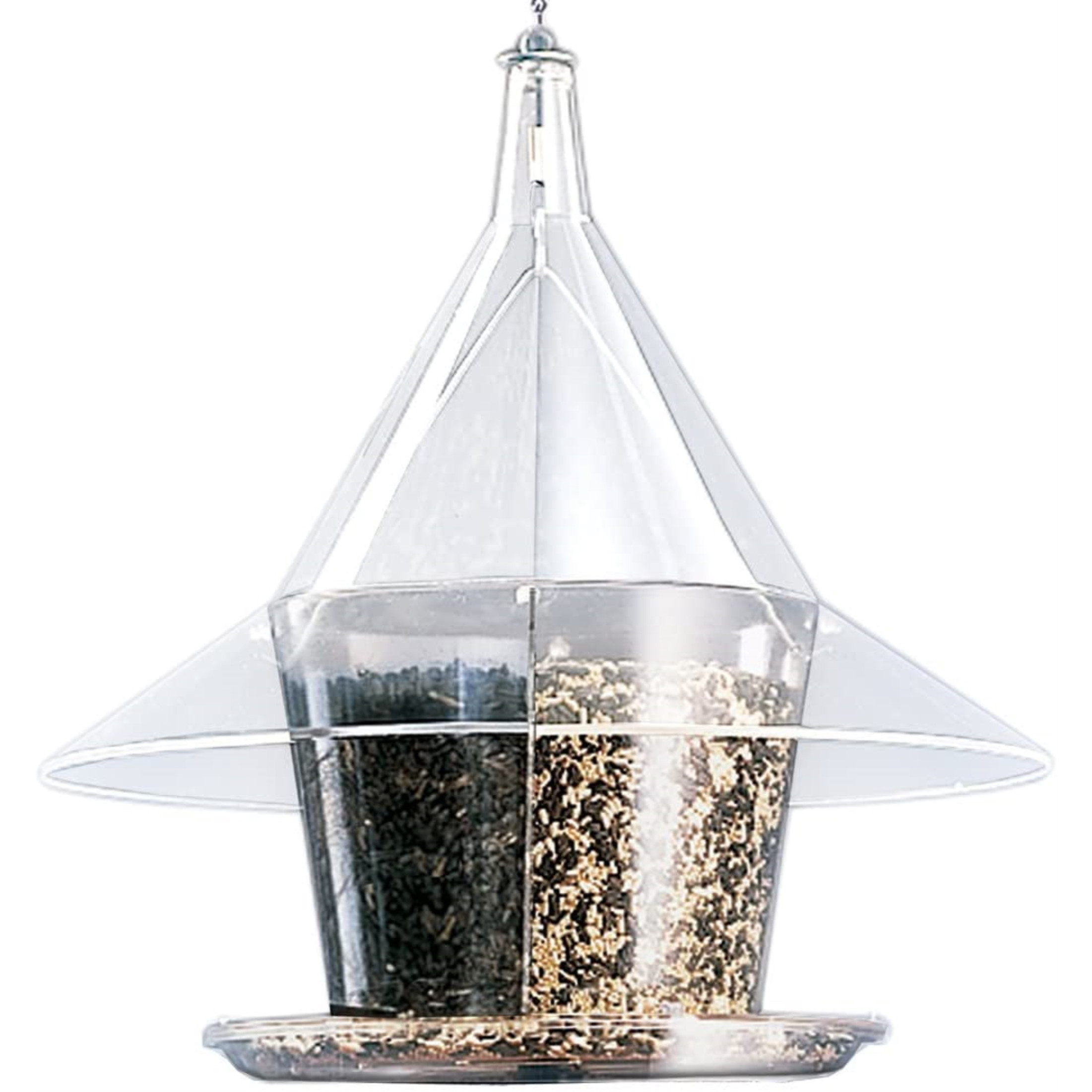 Arundale Products Sky Cafe Bird Feeder w/ Dividers, 28”H, 17" Baffle
