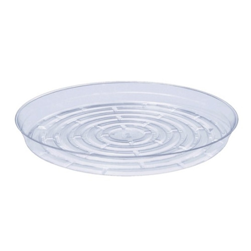 Curtis Wagner Plastics Vinyl Plant Saucer — Air-Flow Bottom Design, Clear — 12"