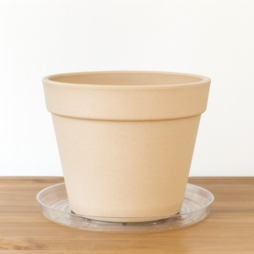 Curtis Wagner Plastics Vinyl Plant Saucer — Air-Flow Bottom Design, Clear — 12"