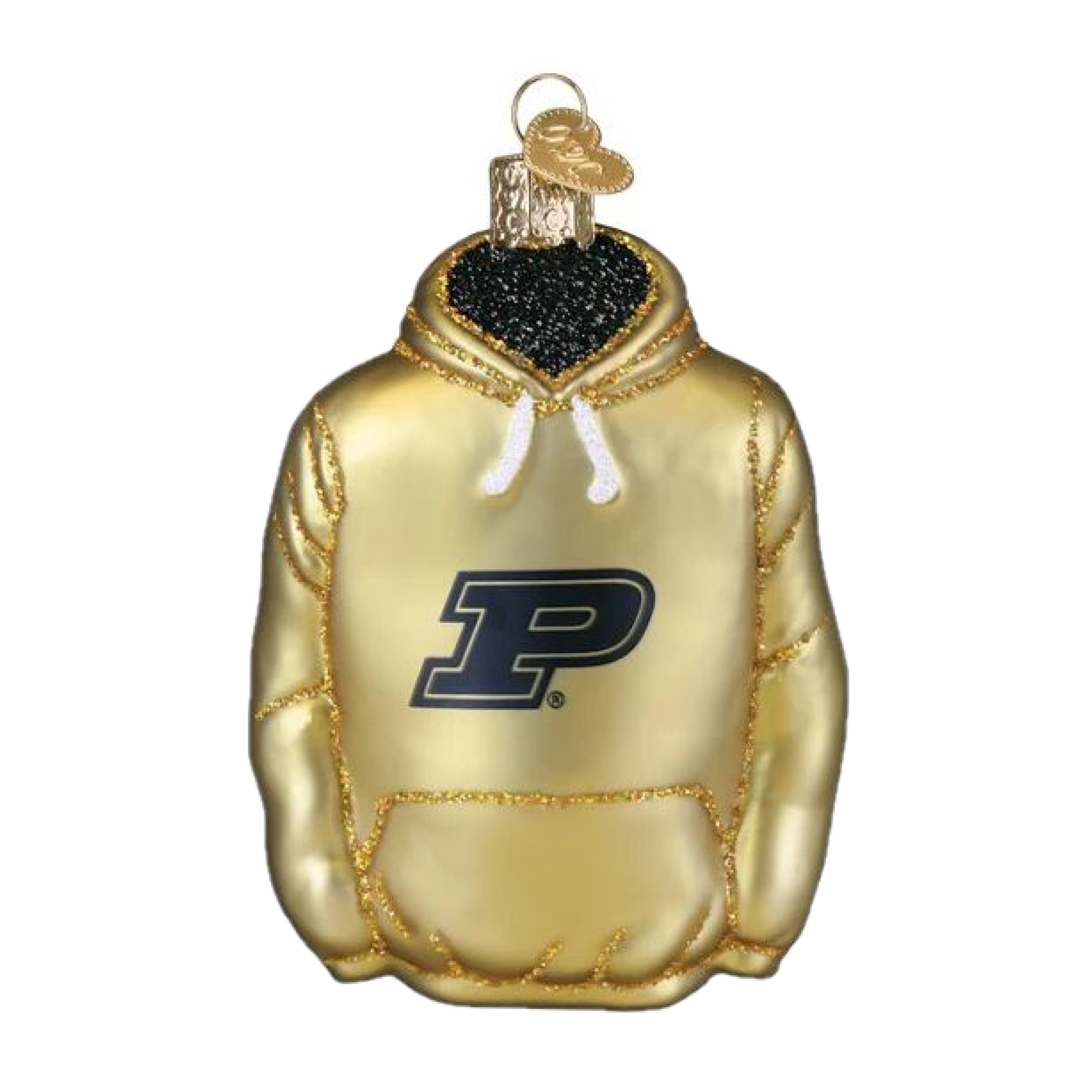 Old World Christmas Blown Glass Ornament for Christmas Tree, Purdue Hoodie