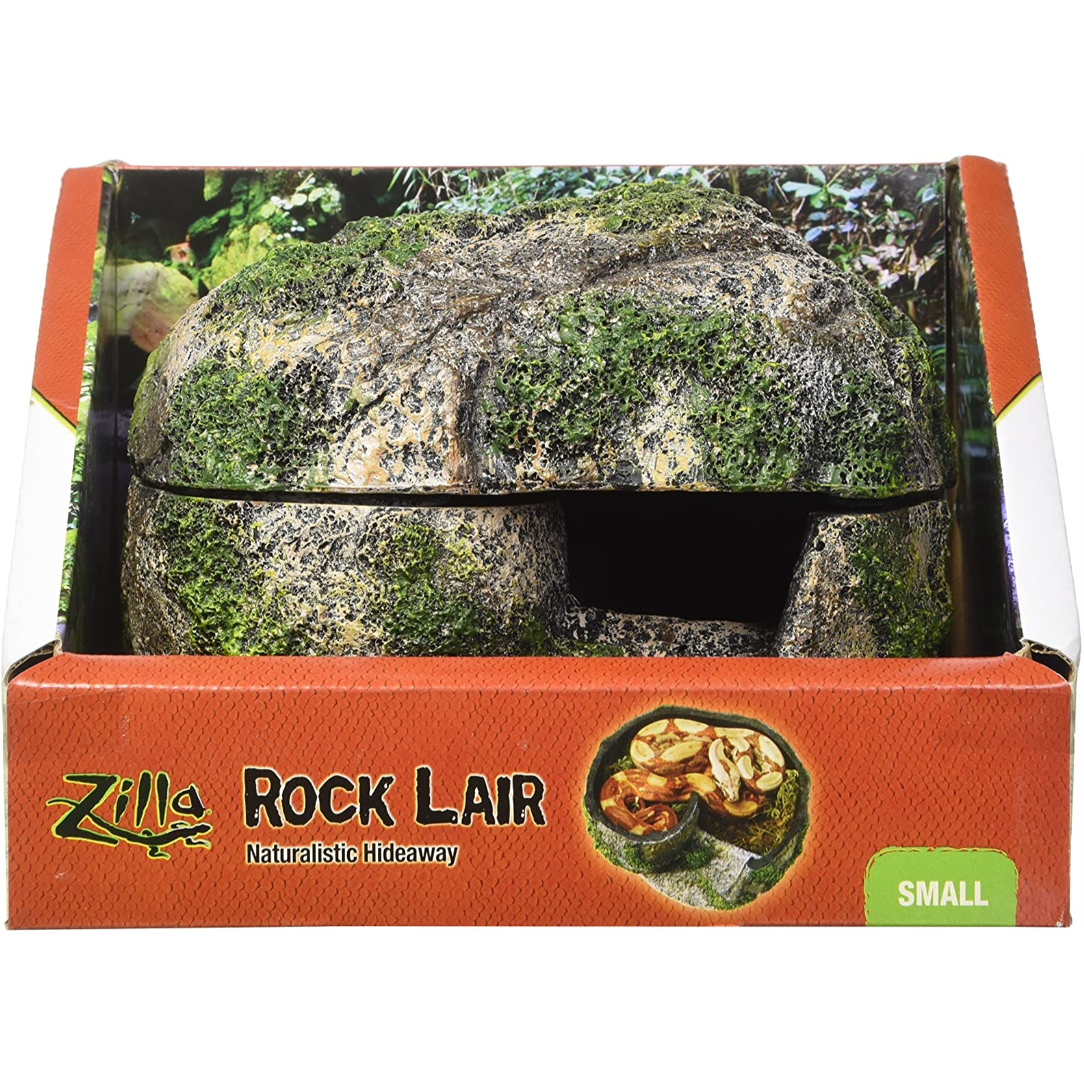Zilla Reptile Naturalistic Rock Lair Terrarium Decor, Small (5.5" x 5" x 4")