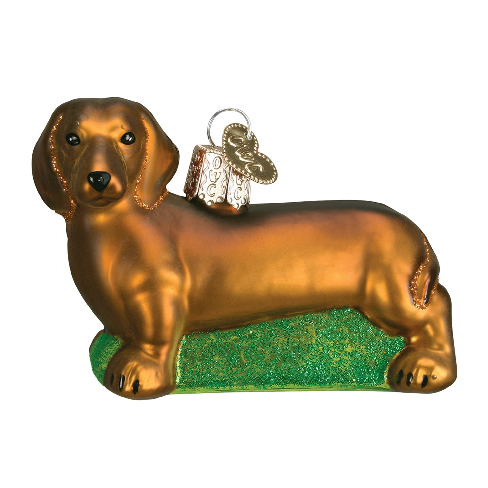Old World Christmas Glass Blown Christmas Ornament, Dachshund (With OWC Gift Box)