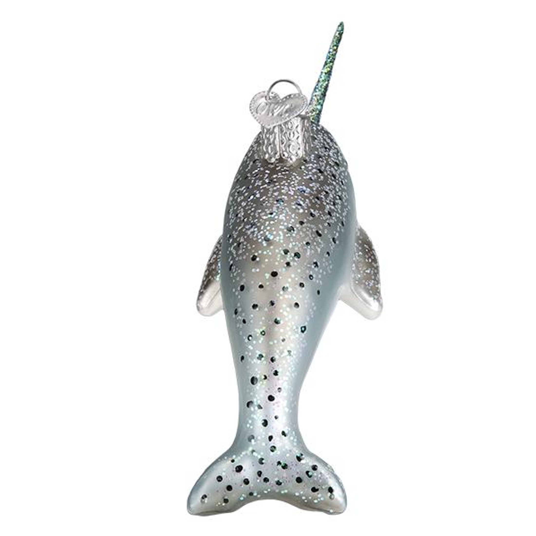 Old World Christmas Hanging Glass Tree Ornament, Narwhal