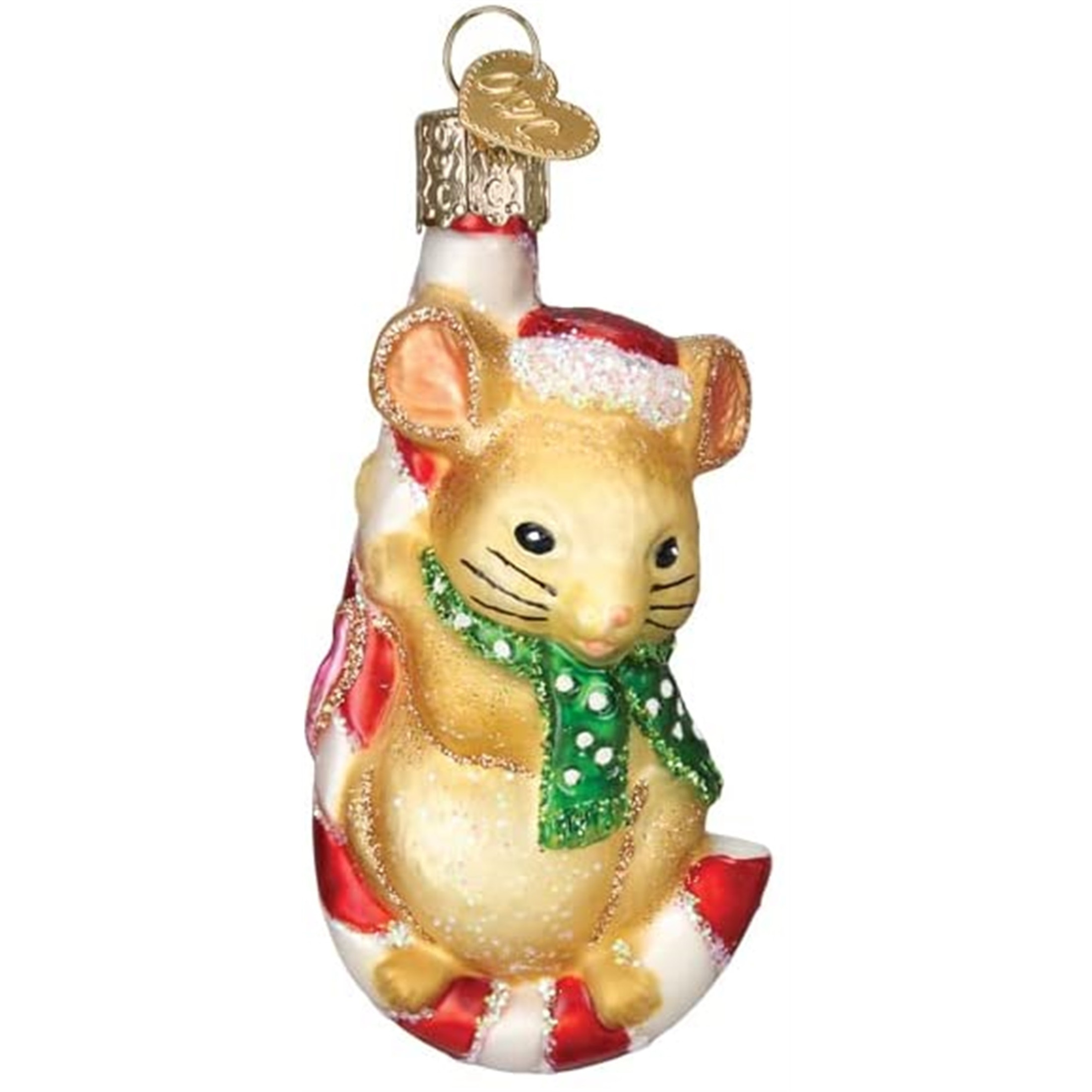Old World Christmas Blown Glass Ornament for Christmas Tree, Christmas Mouse
